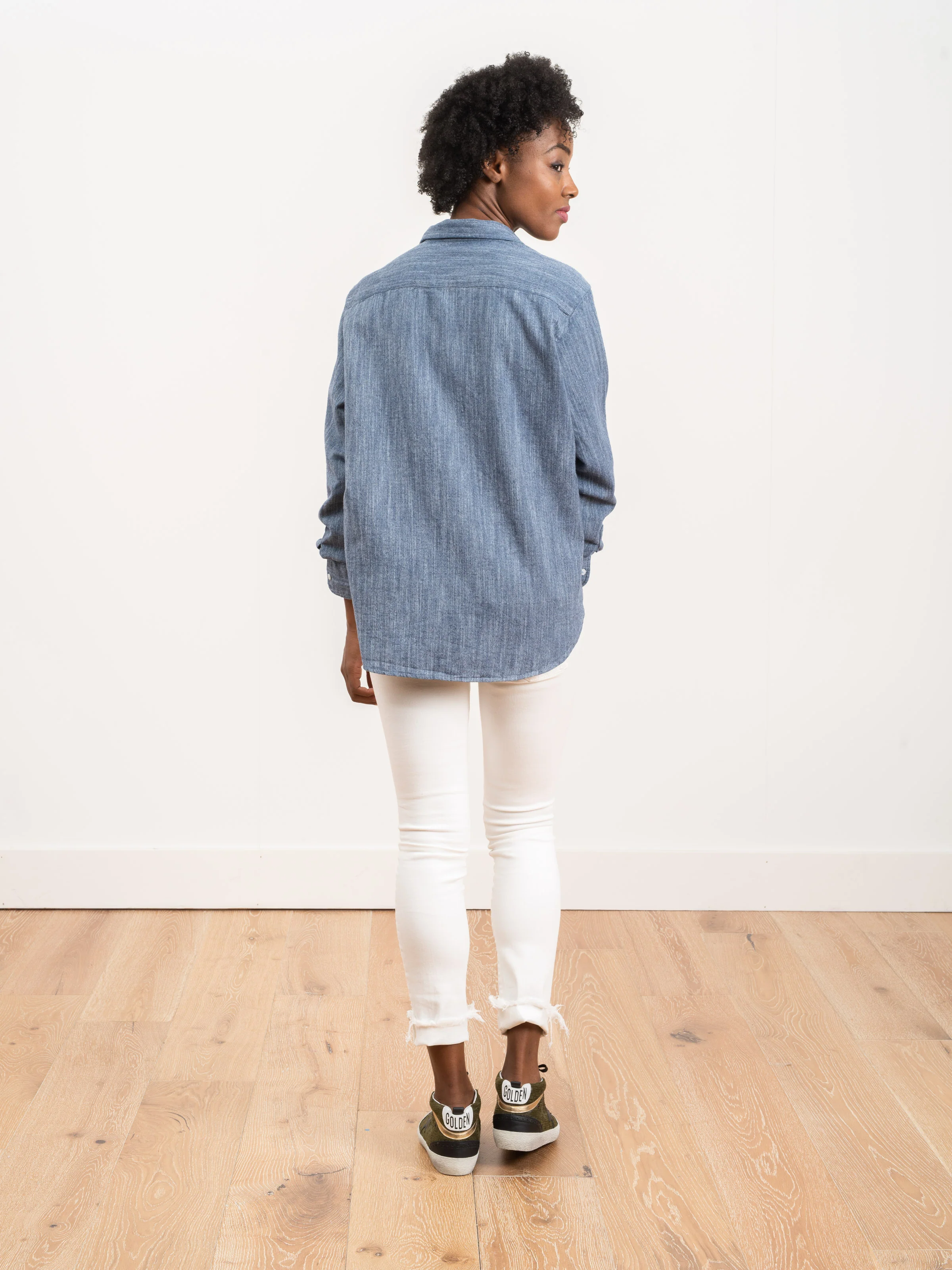 eileen shirt - washed indigo - Image 5