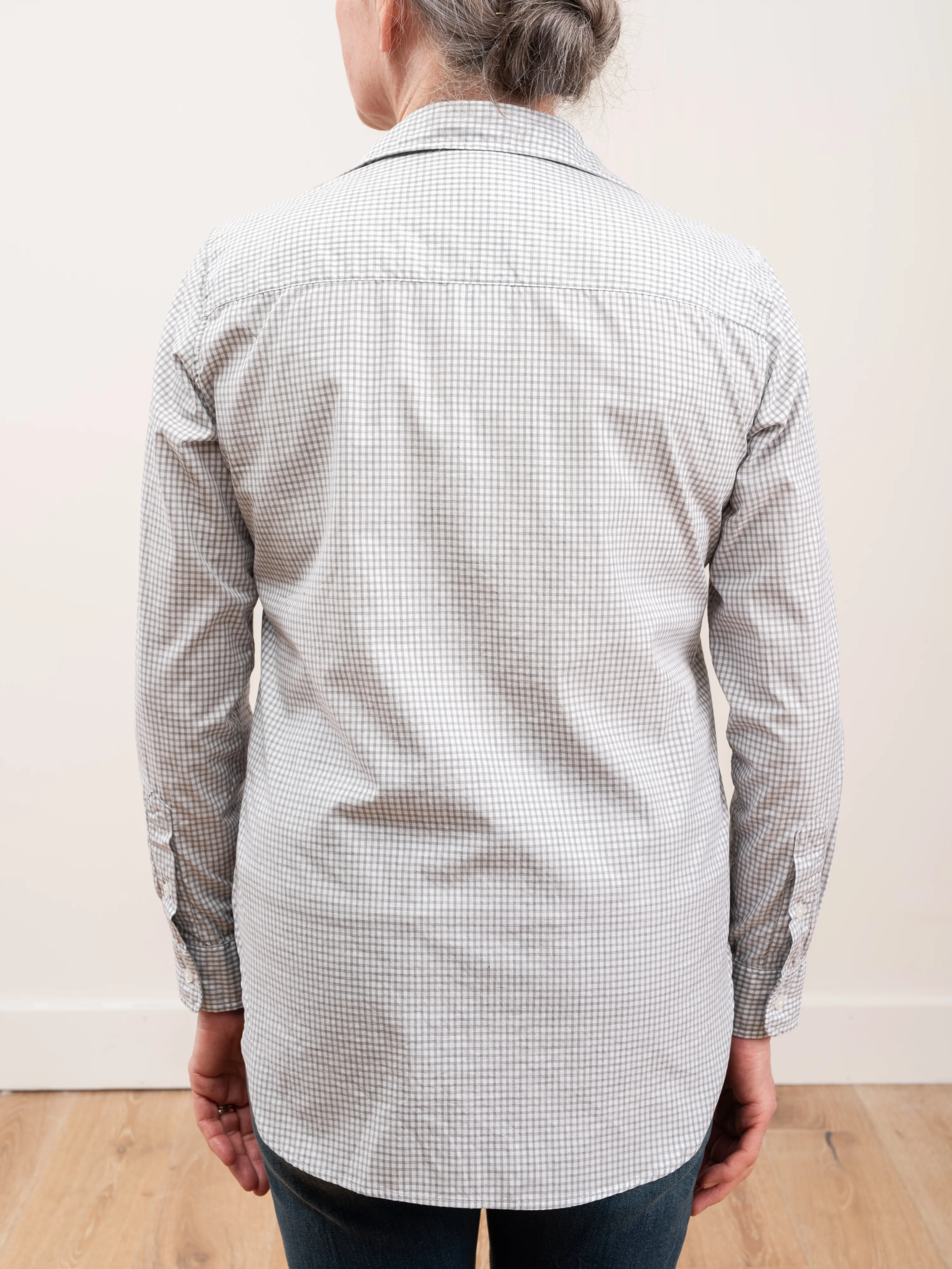 frank shirt - mini grey check - Image 6