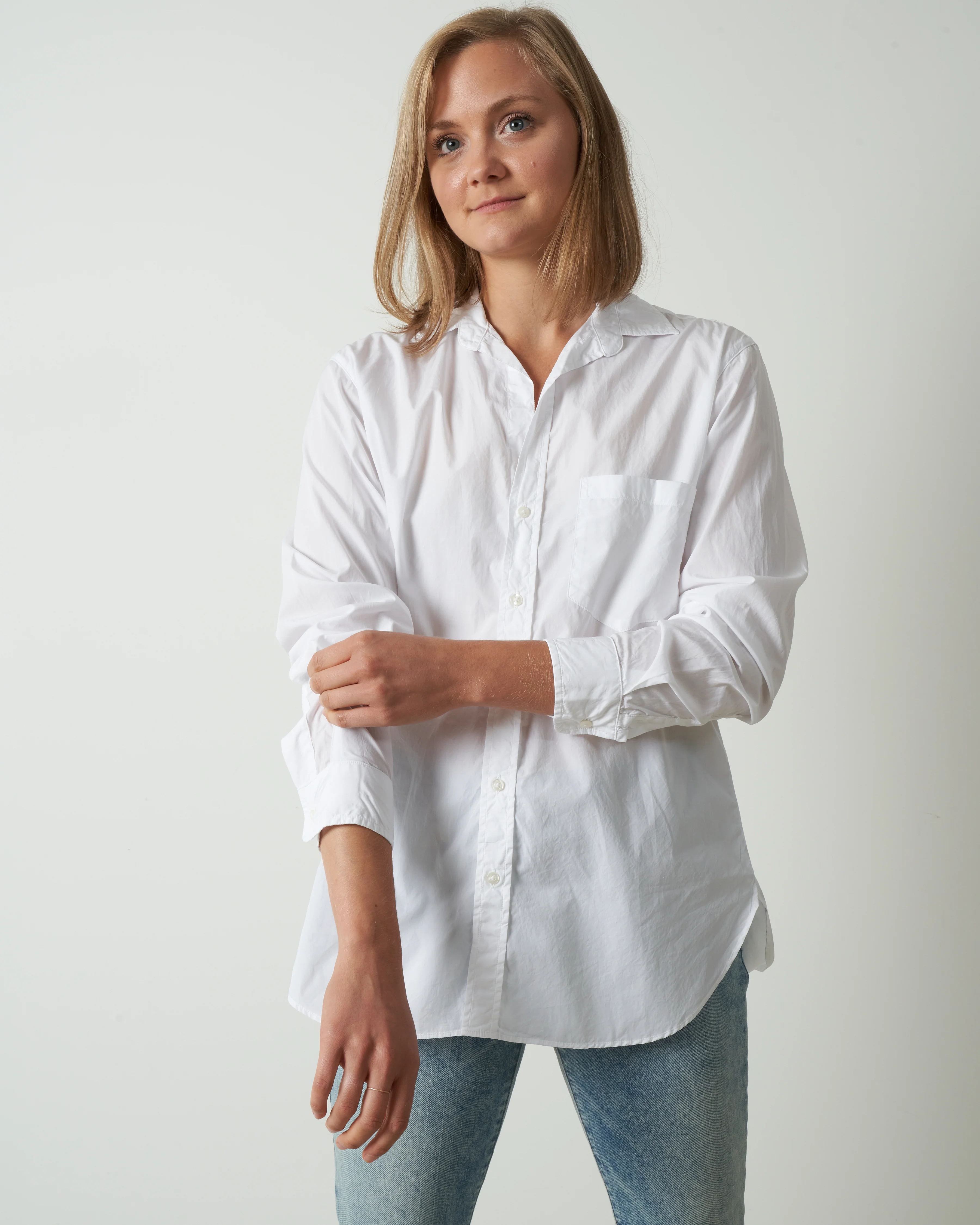 joedy button down - white