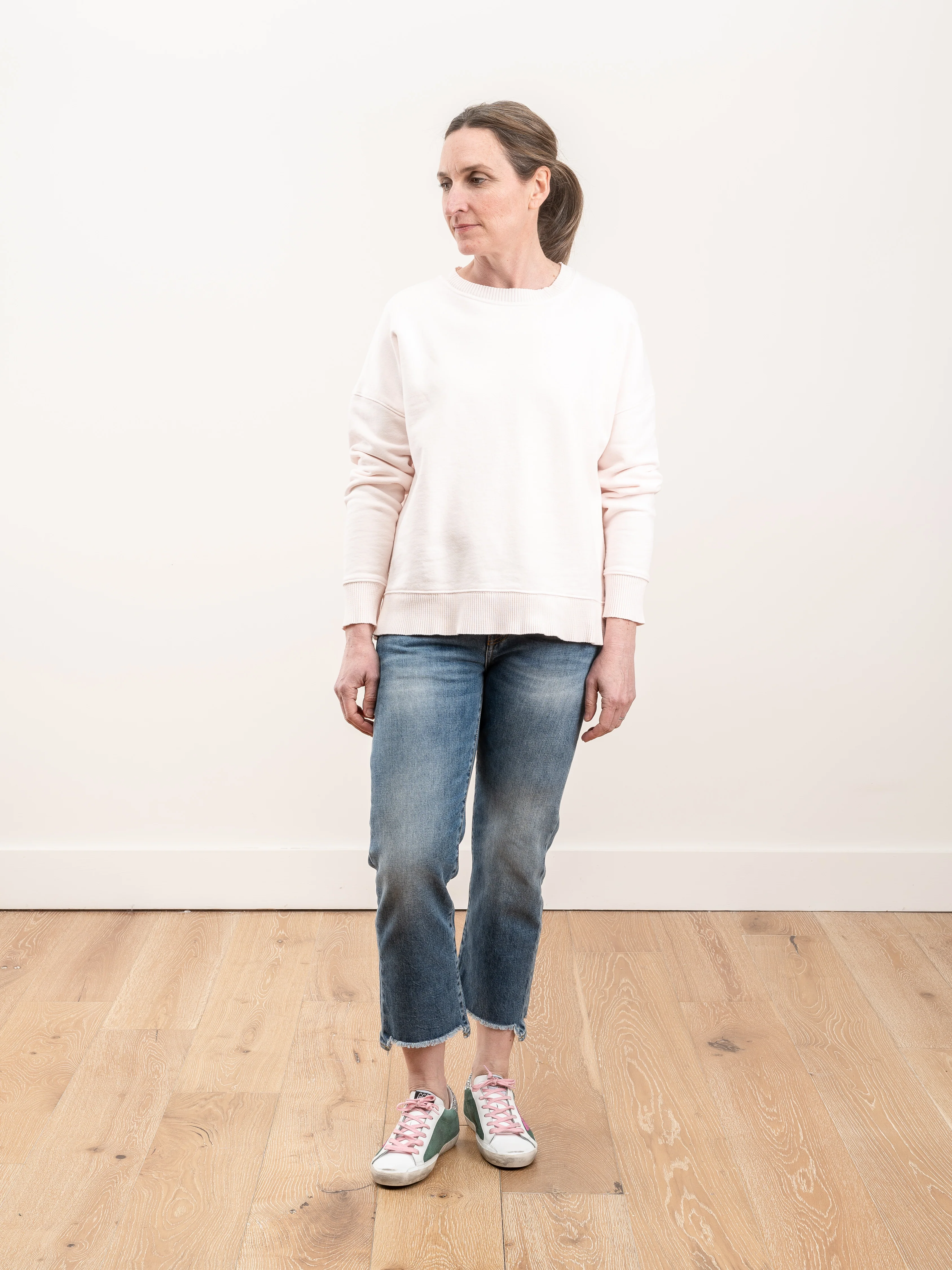 ribbed knit pullover - light pink - Image 2