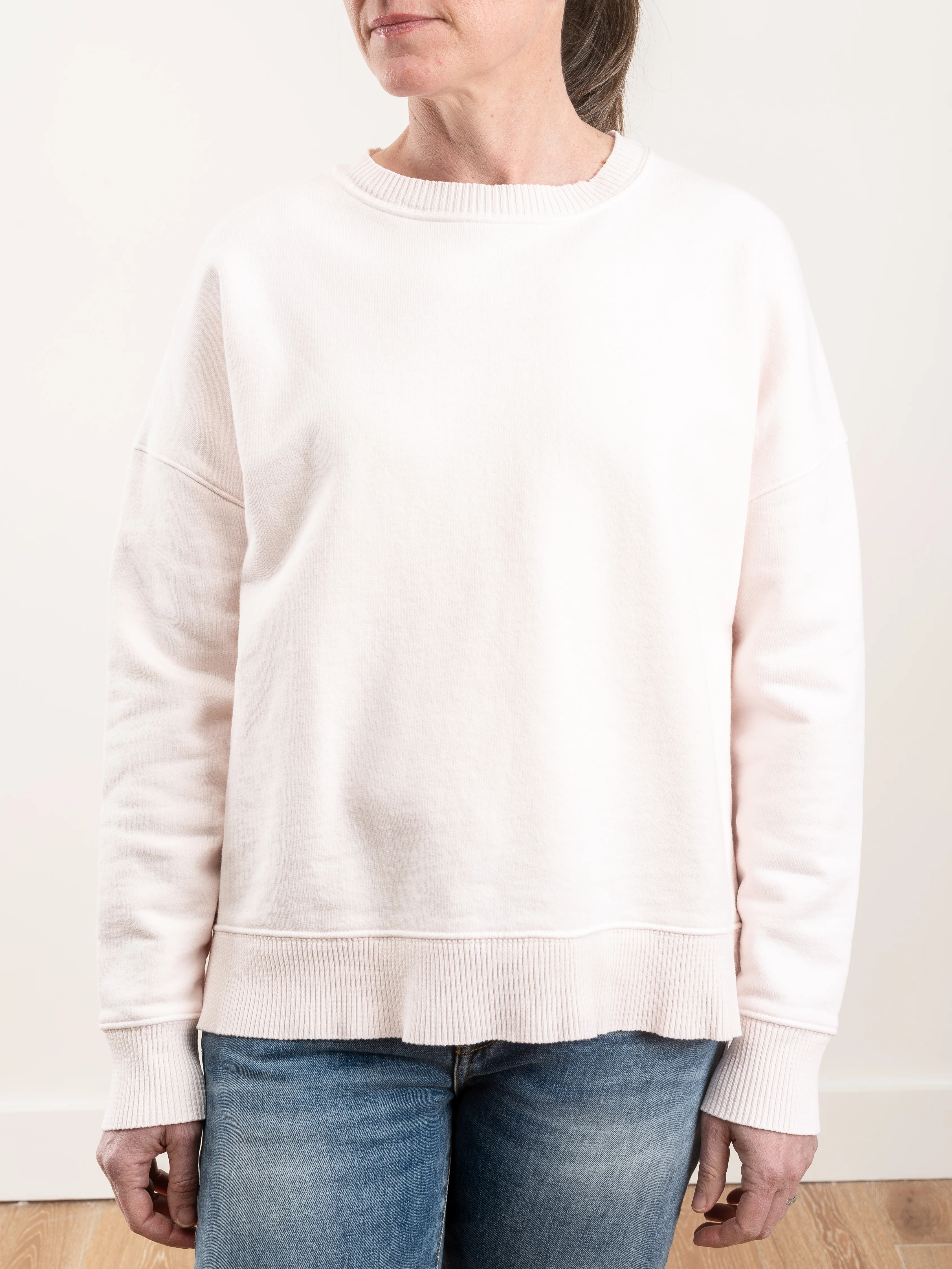 ribbed knit pullover - light pink - Image 3