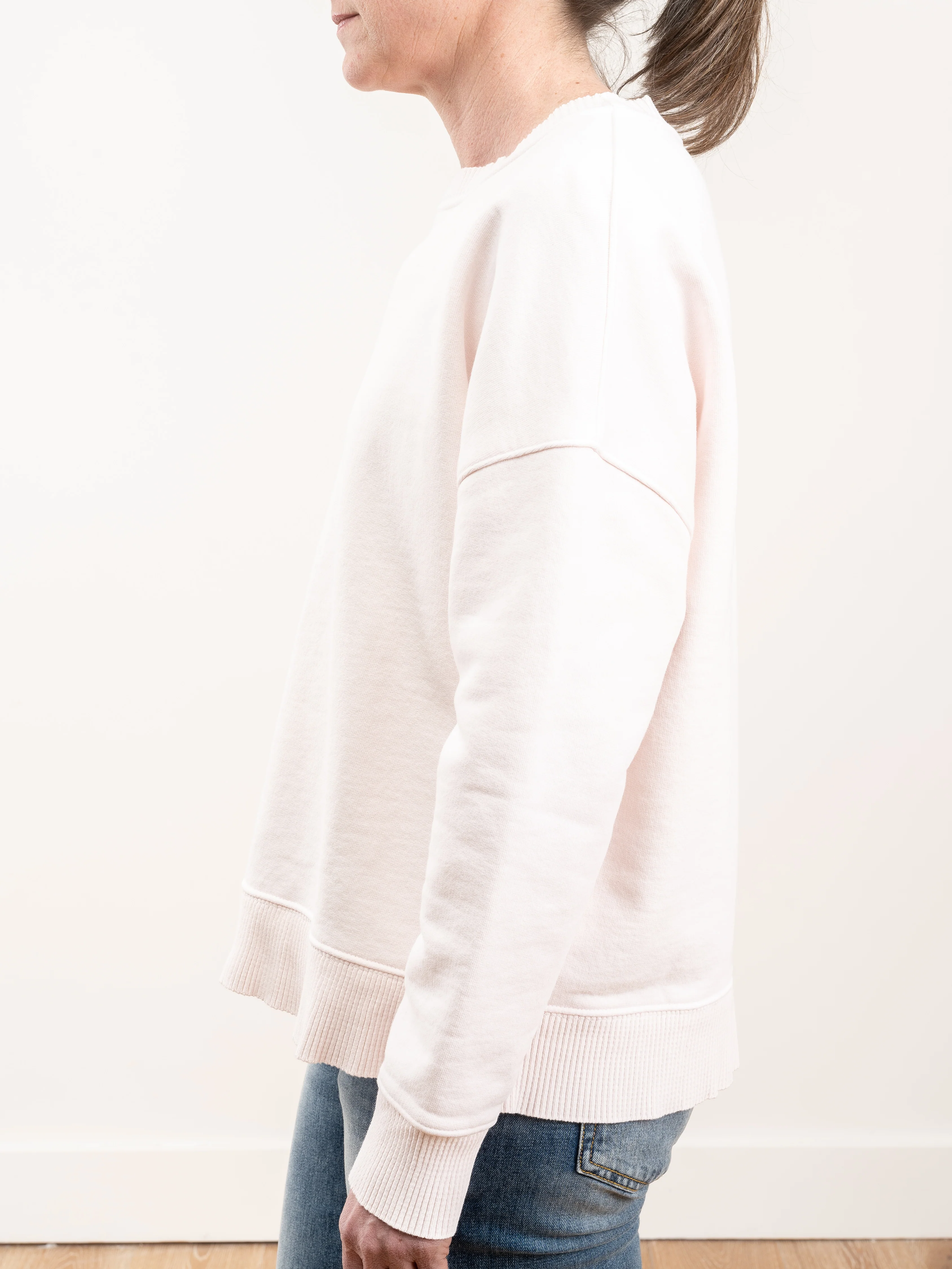 ribbed knit pullover - light pink - Image 4