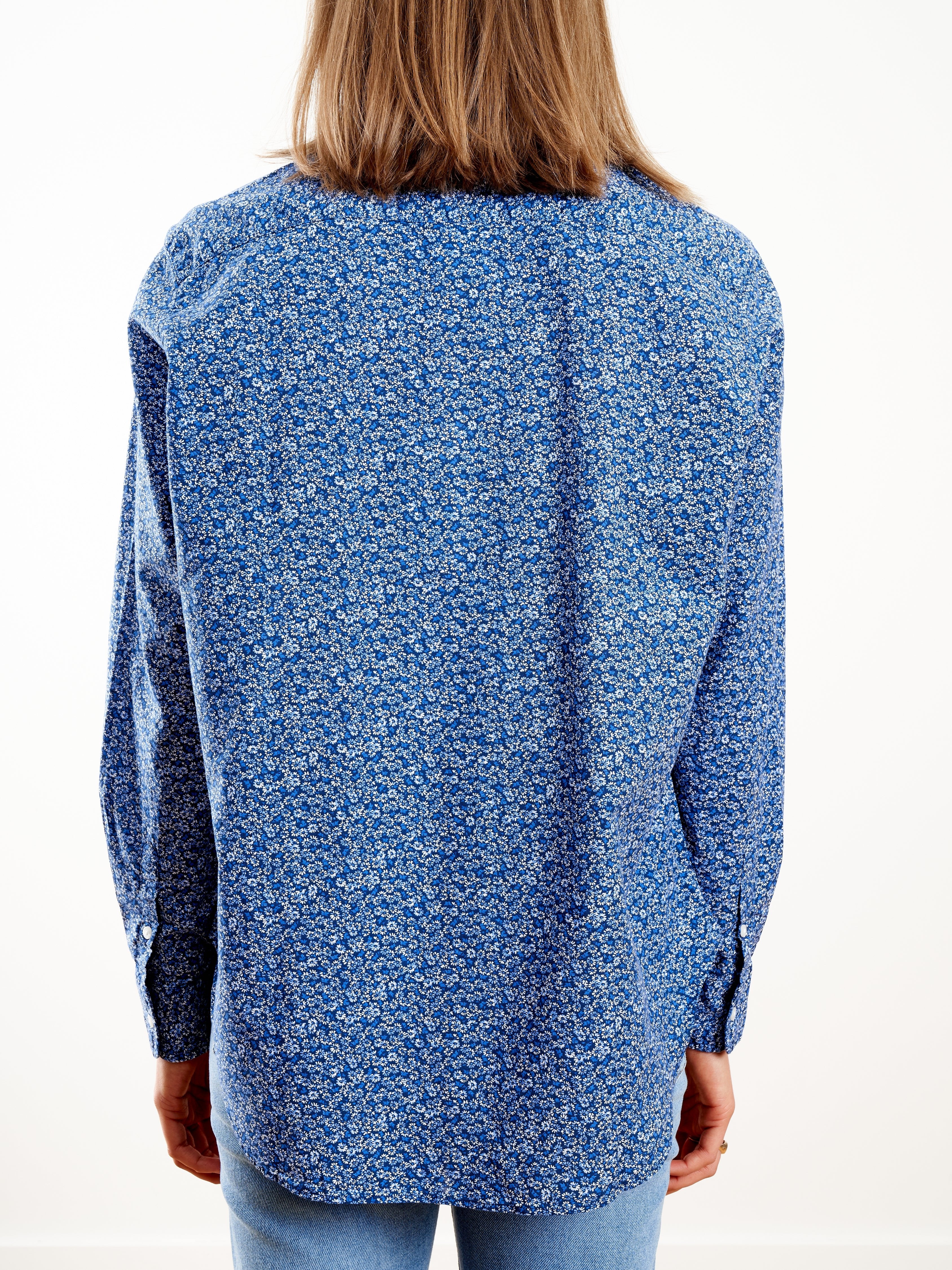eileen button down - faded blue floarl - Image 4