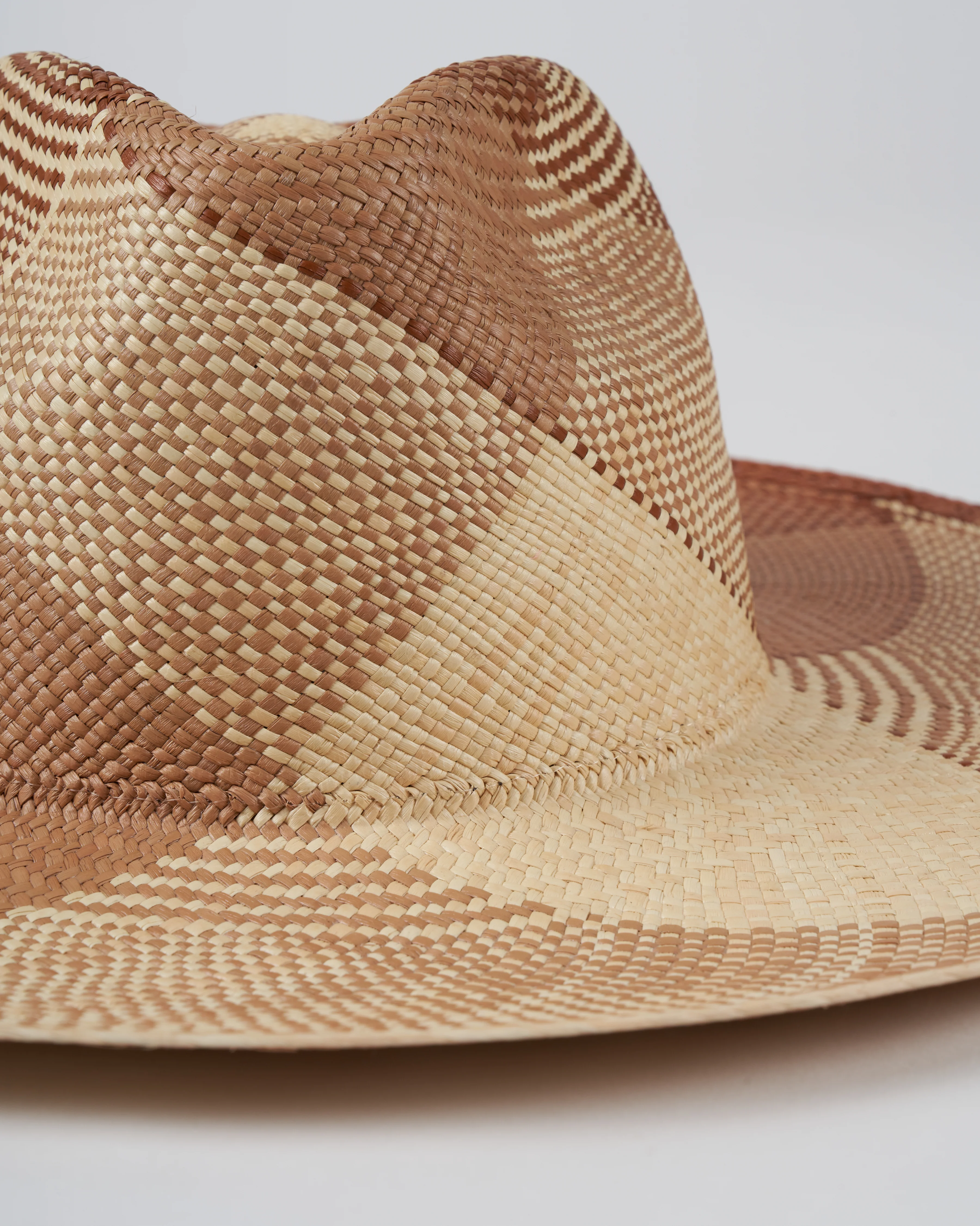 whirlwind straw hat - mocha - Image 2