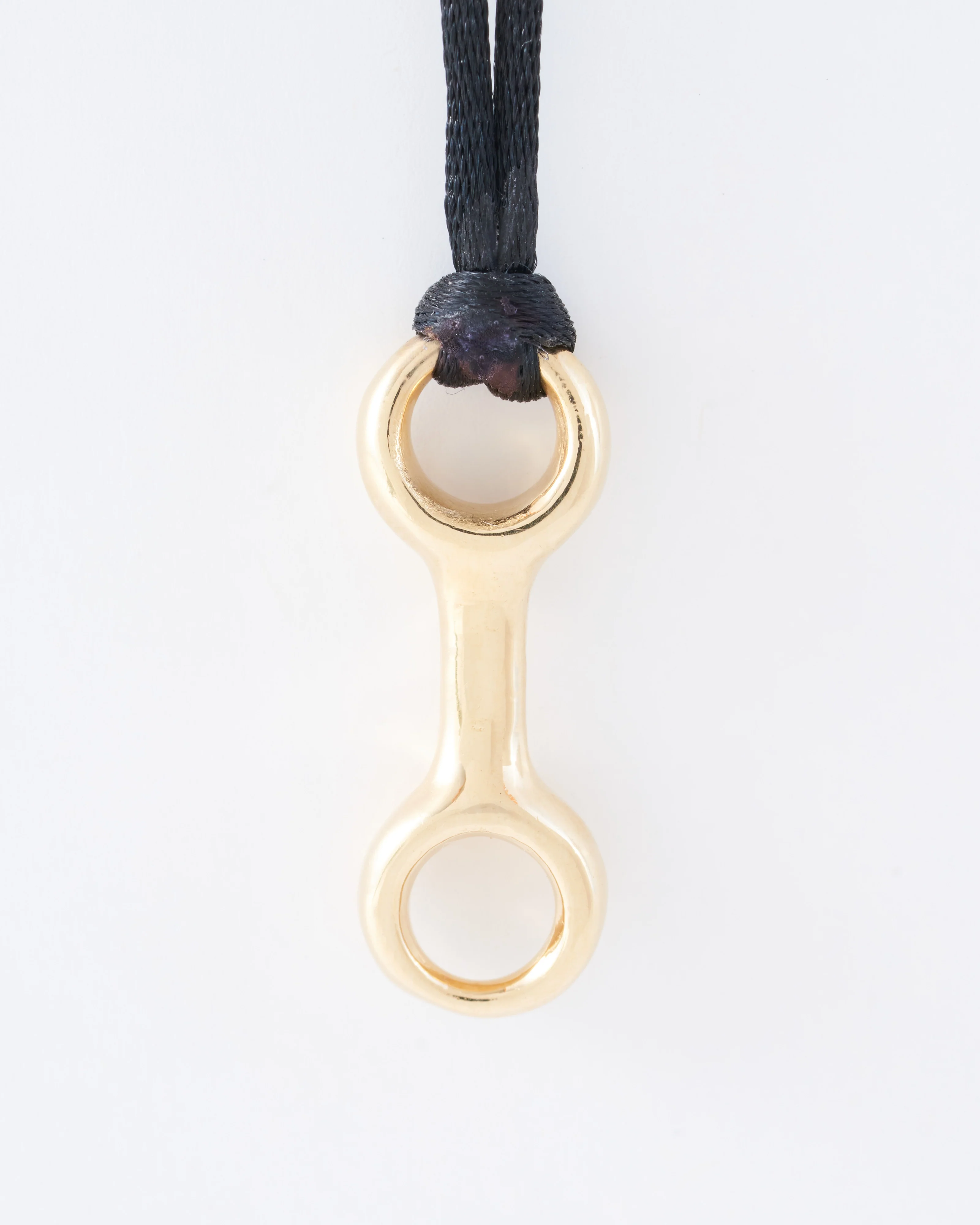 large double beam link on silky cord necklace - Image 2