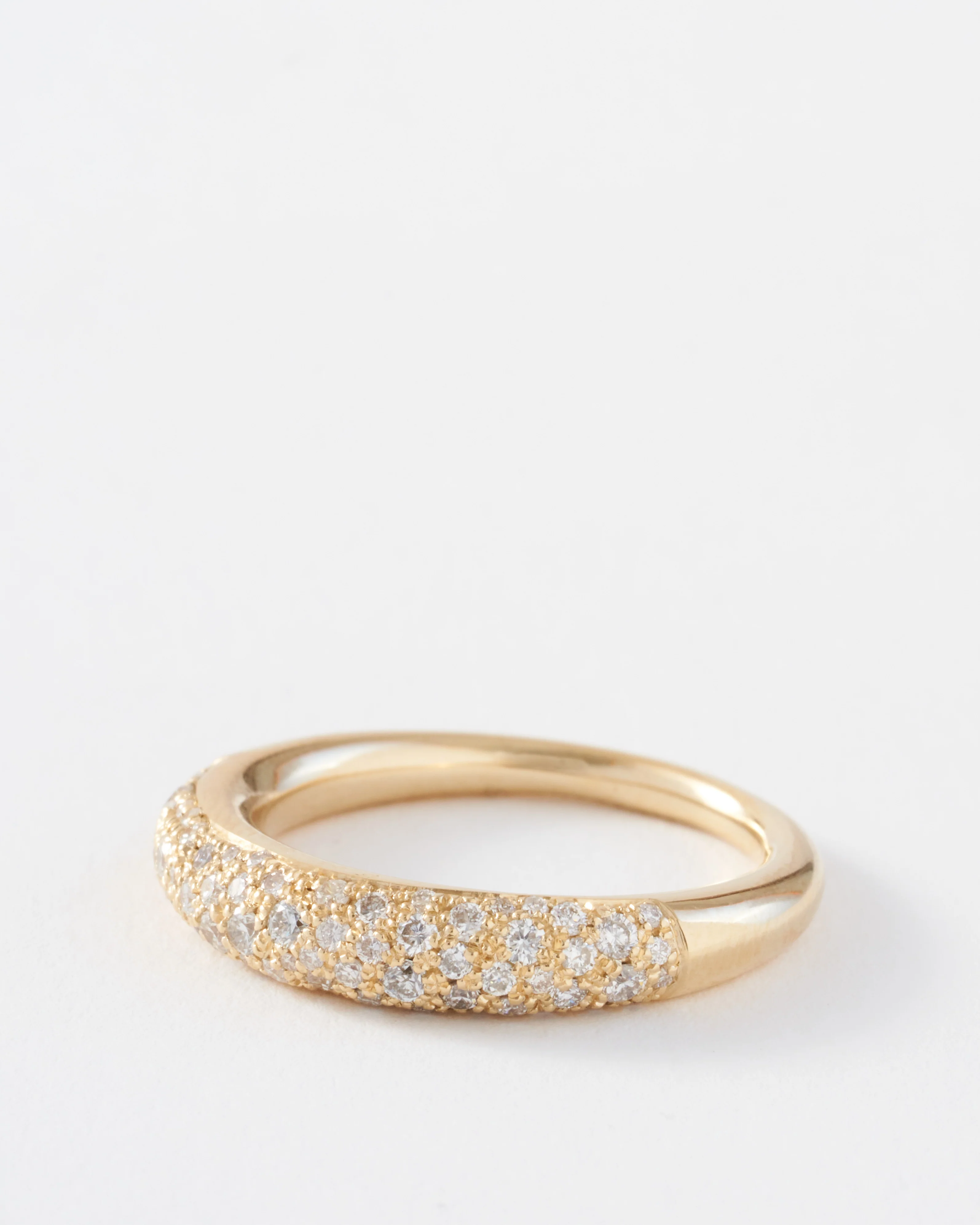 rising tusk ring with various sizes diamonds - Image 2