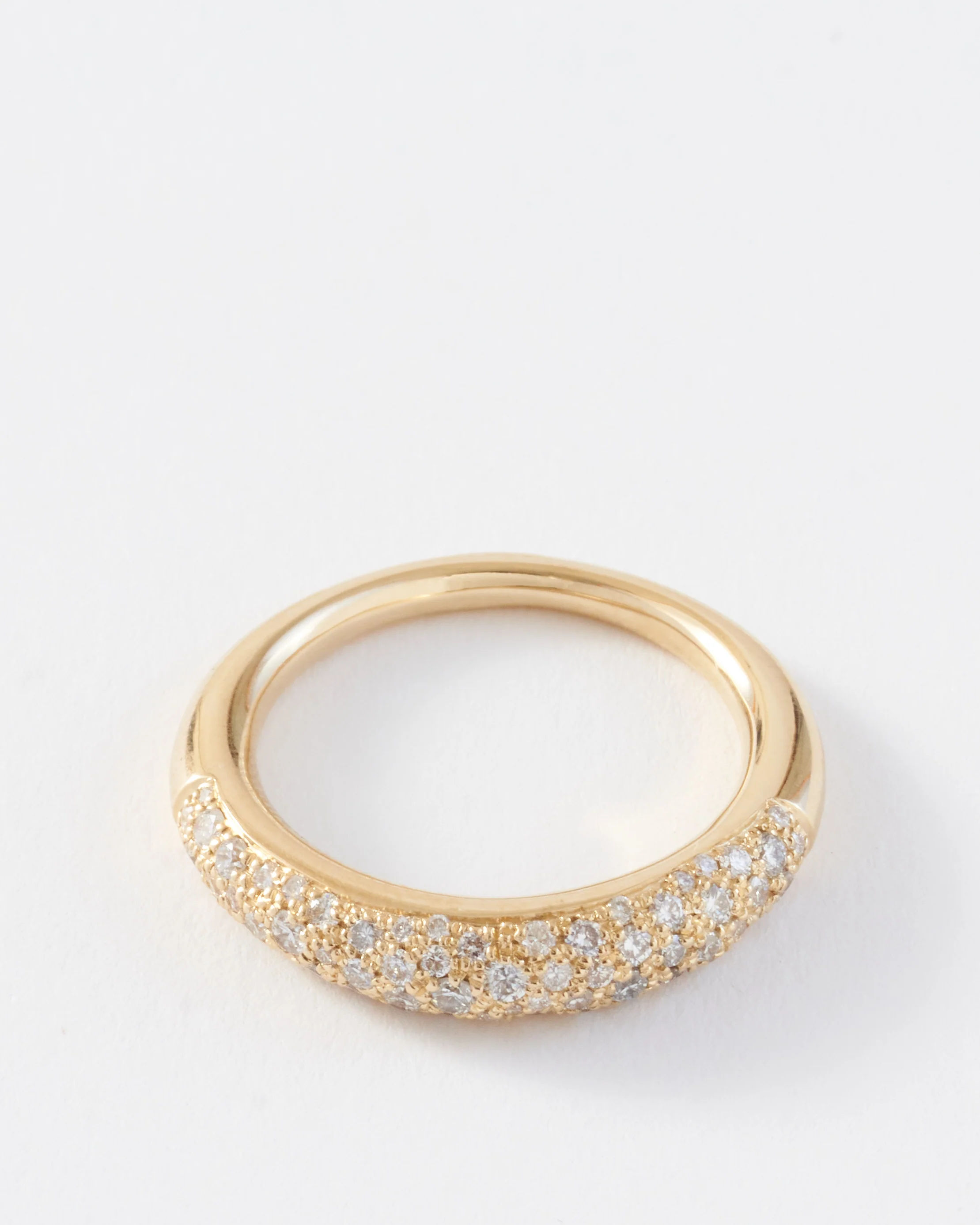 rising tusk ring with various sizes diamonds - Image 5