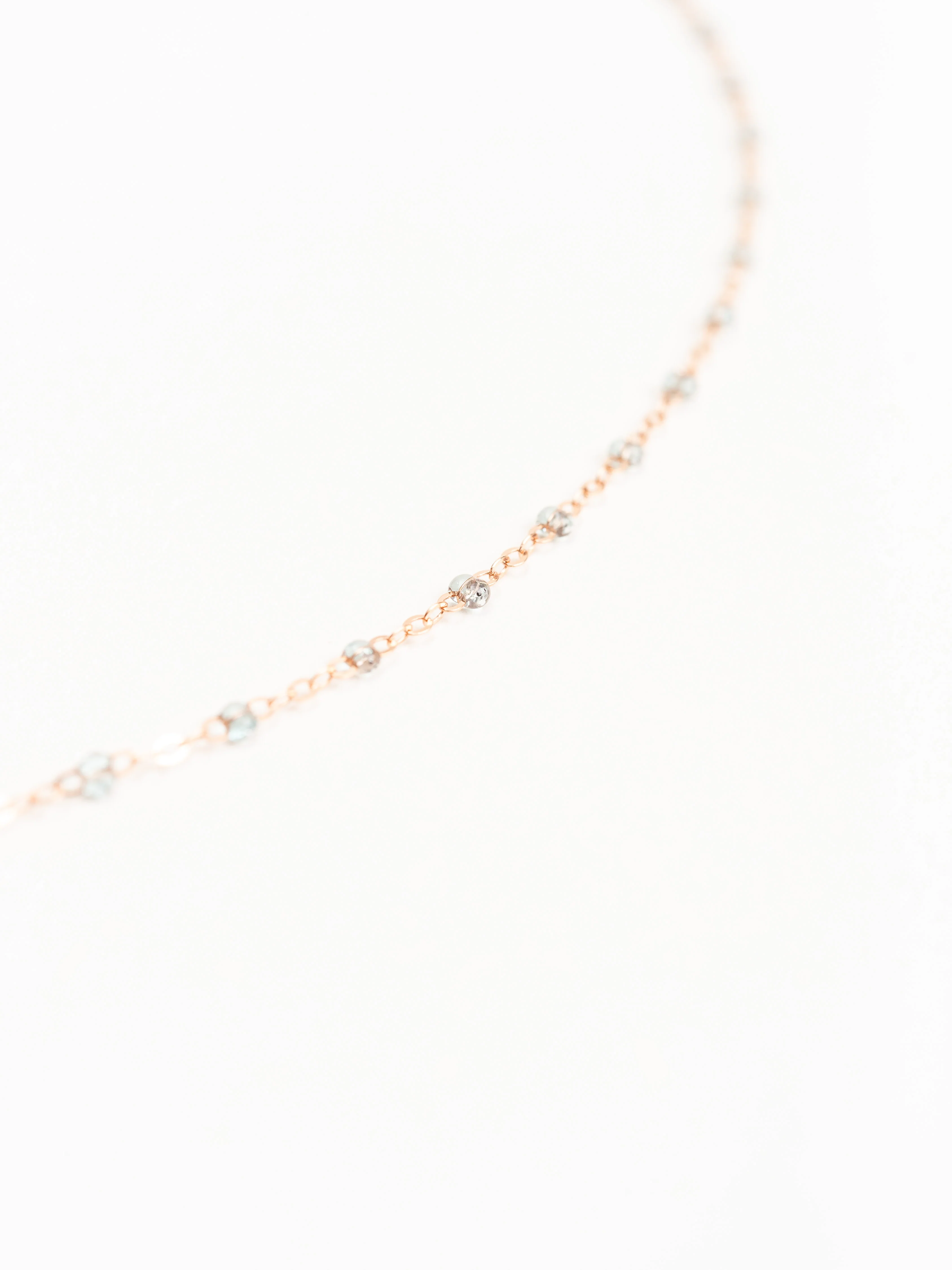 ice bead necklace - rose gold - Image 3