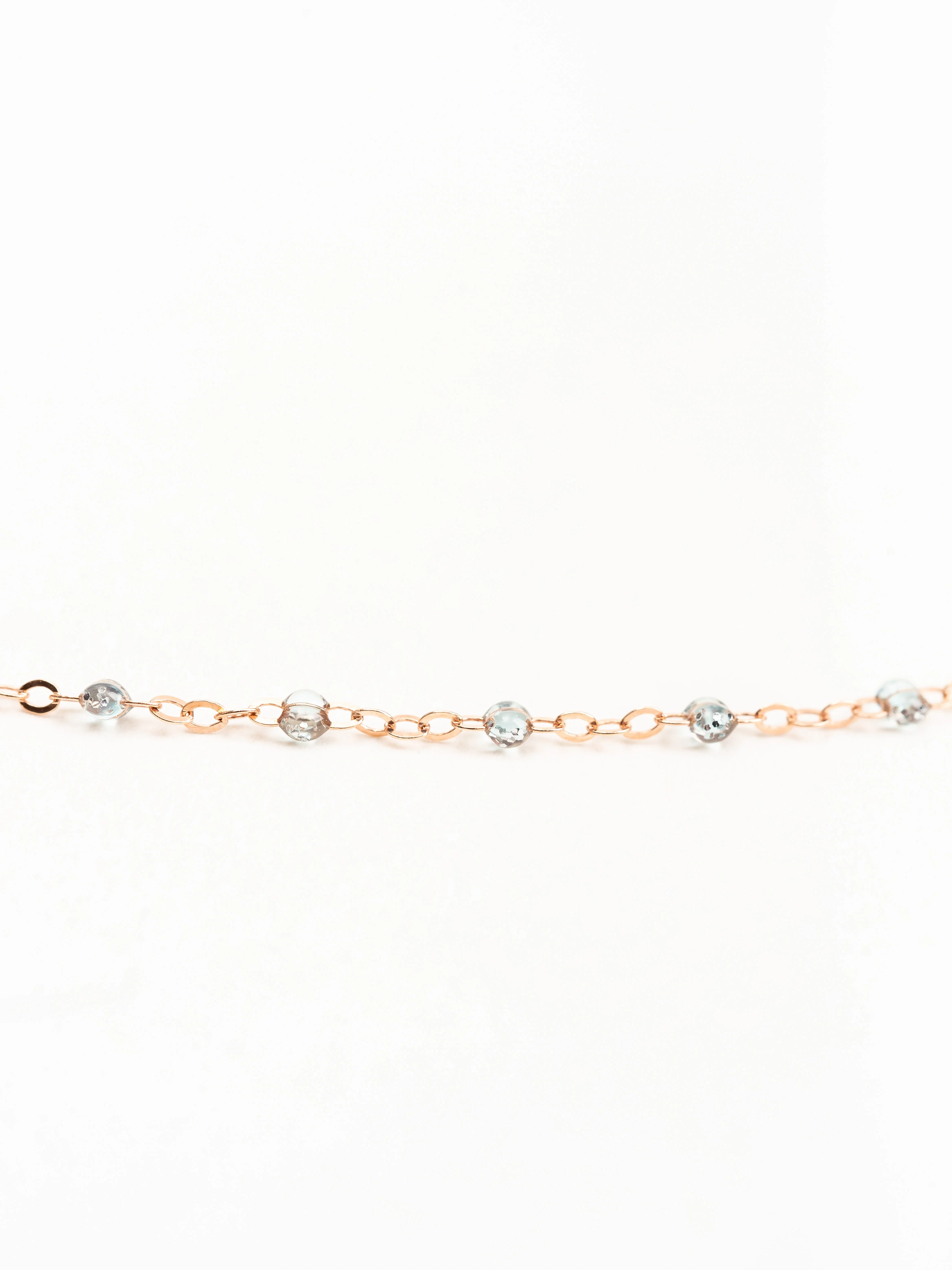 ice bead necklace - rose gold - Image 4