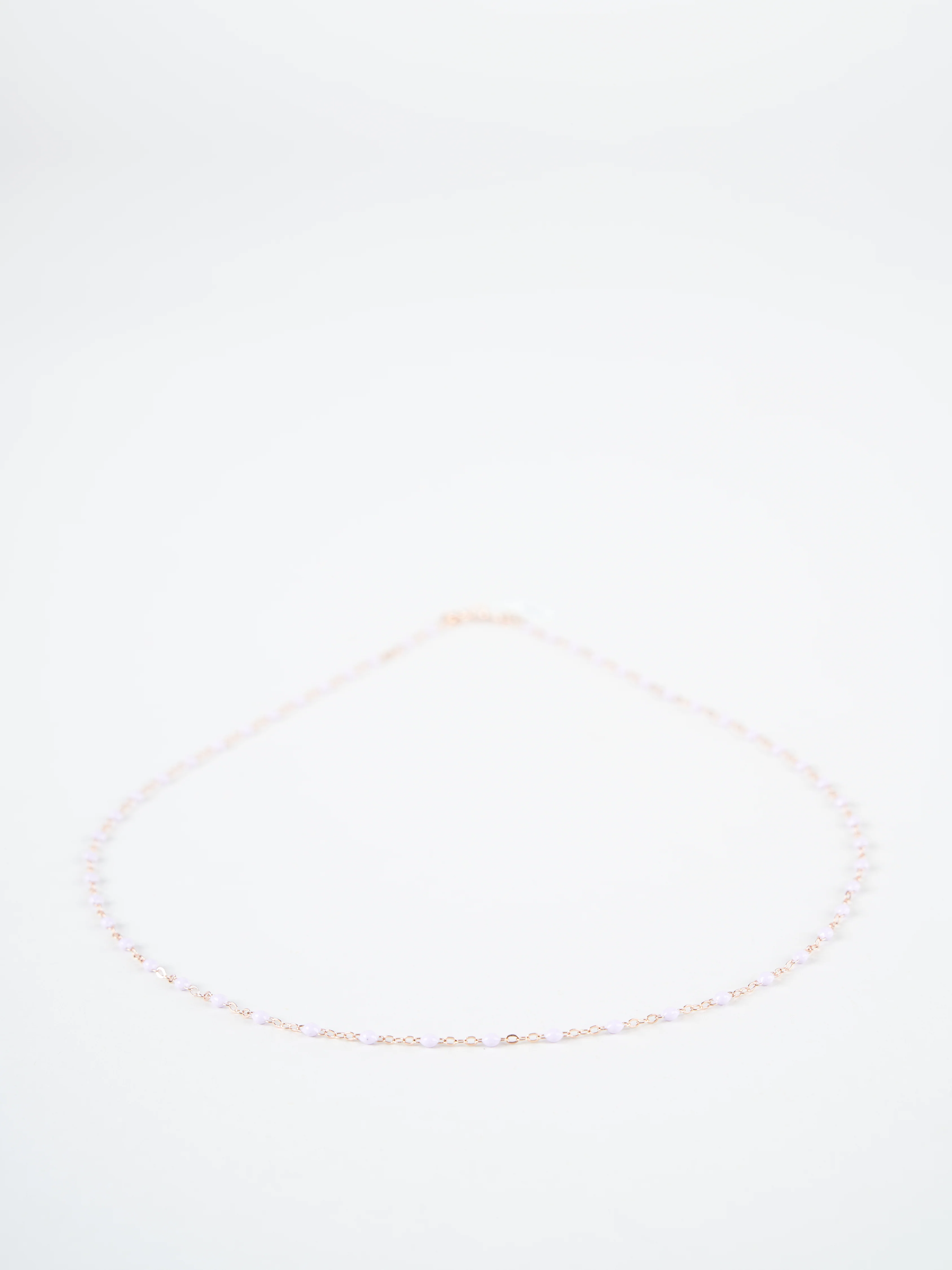 lilac bead necklace - rose gold - Image 2