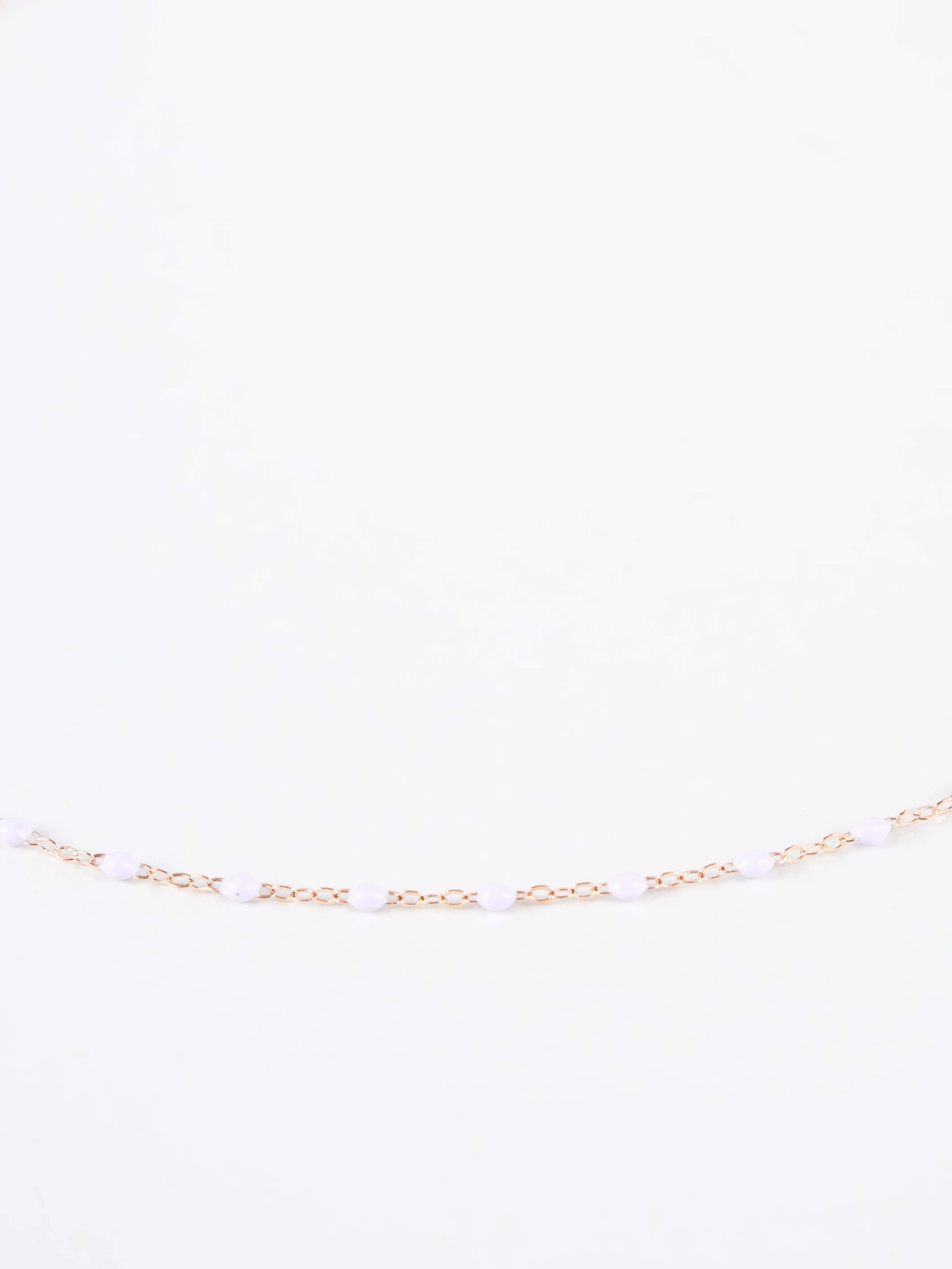 lilac bead necklace - rose gold - Image 3