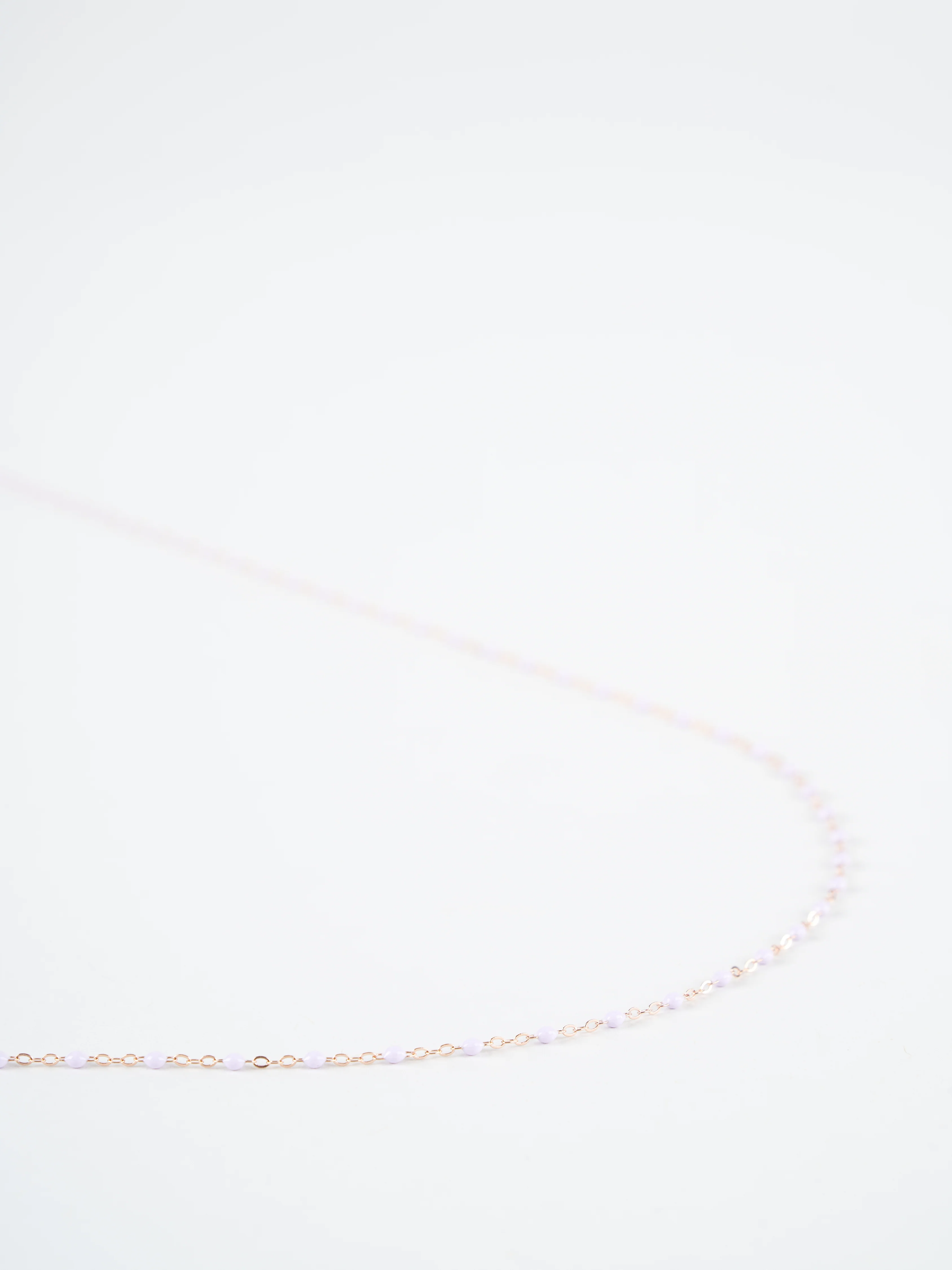 lilac bead necklace - rose gold - Image 4