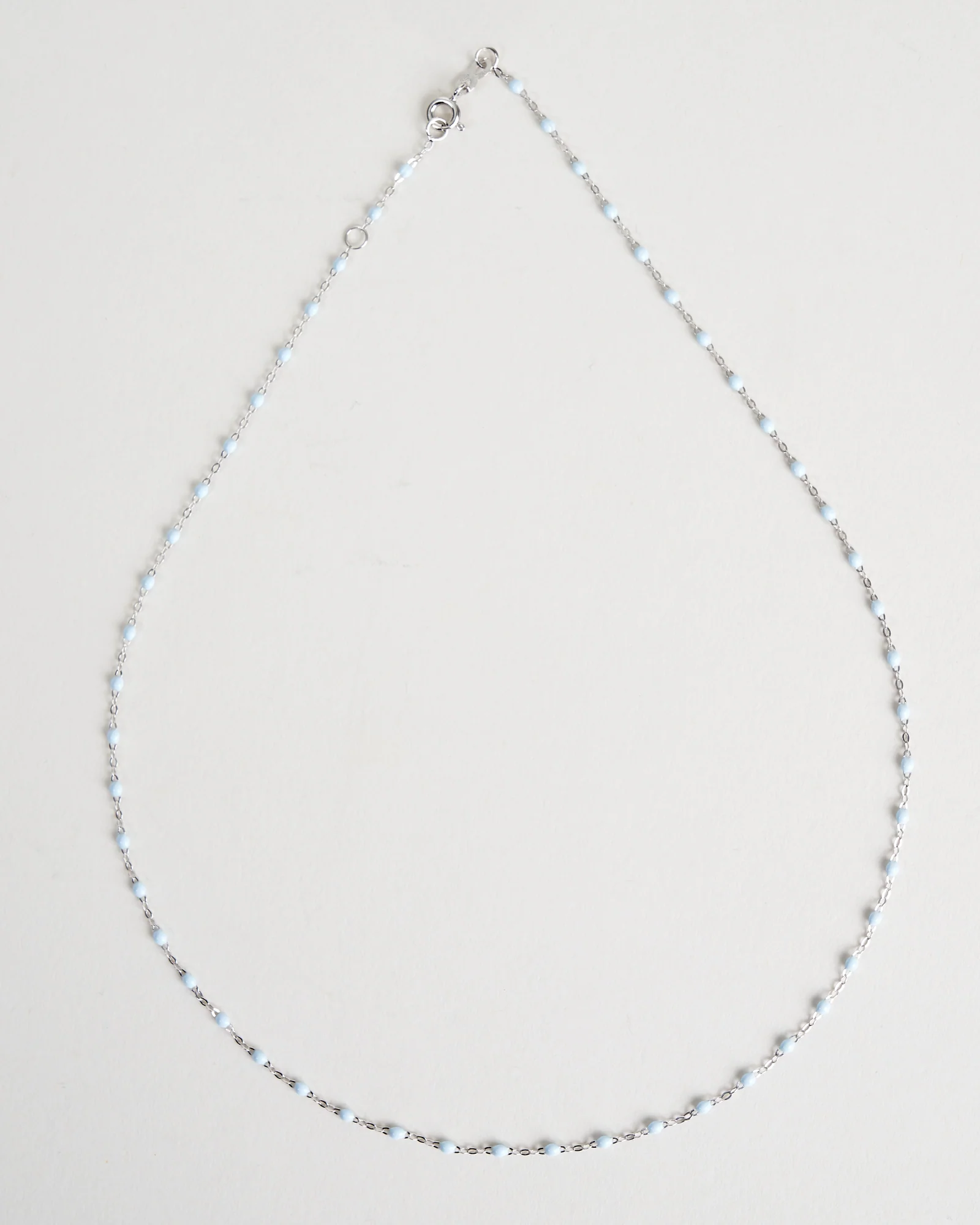 classic gigi white gold necklace - baby blue - Image 2