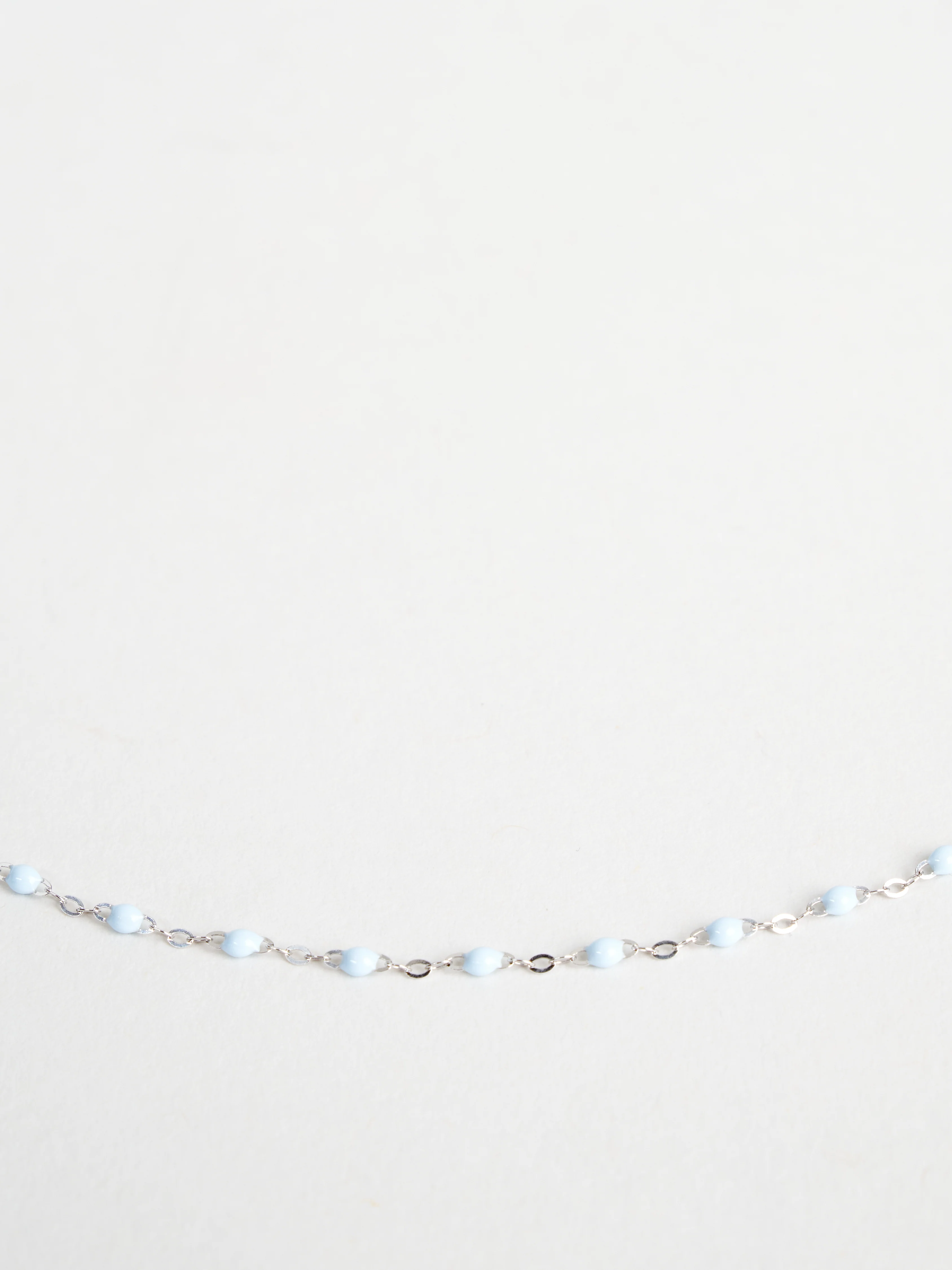 classic gigi white gold necklace - baby blue - Image 5