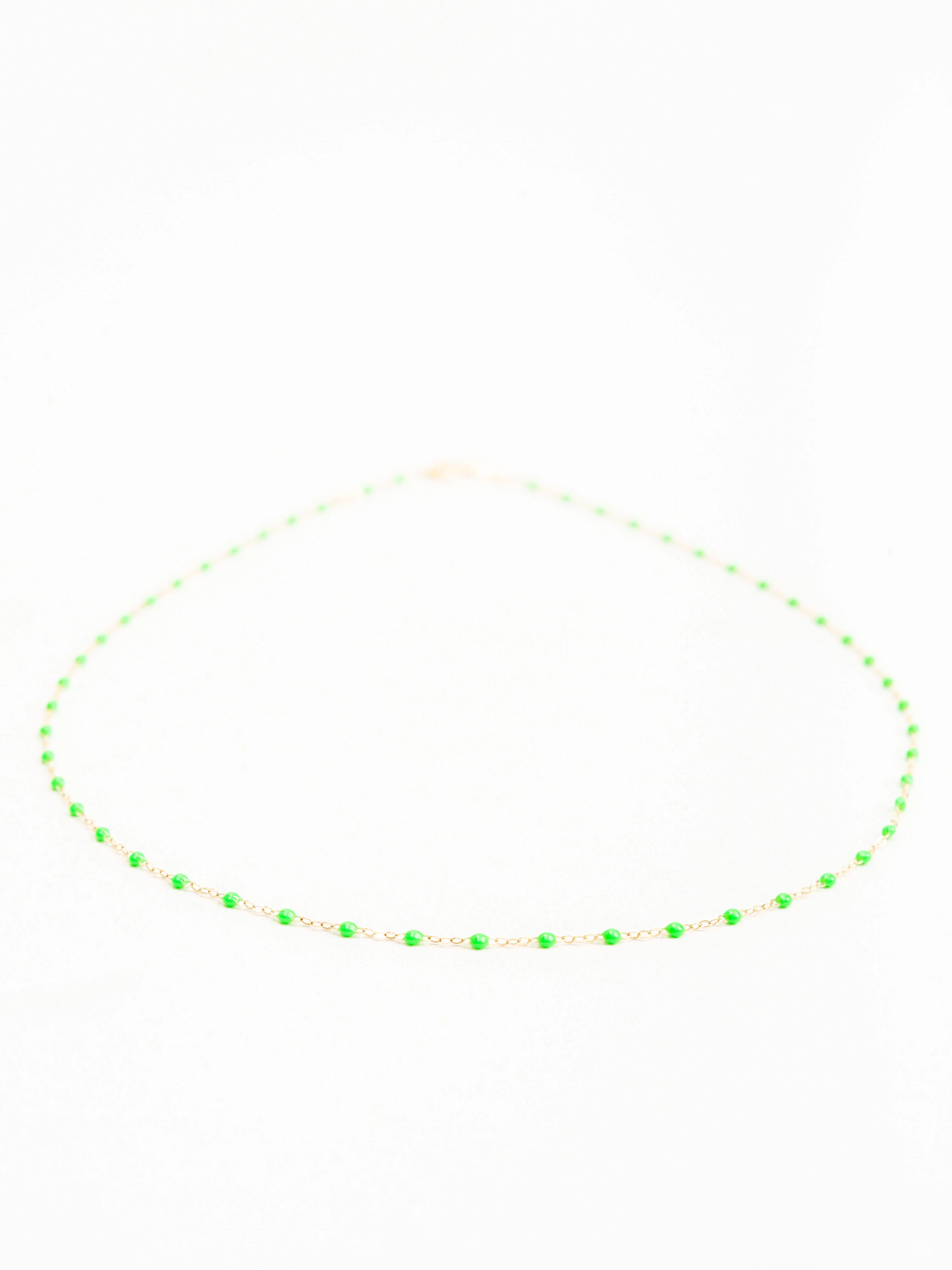 vert bead necklace - yellow gold - Image 2