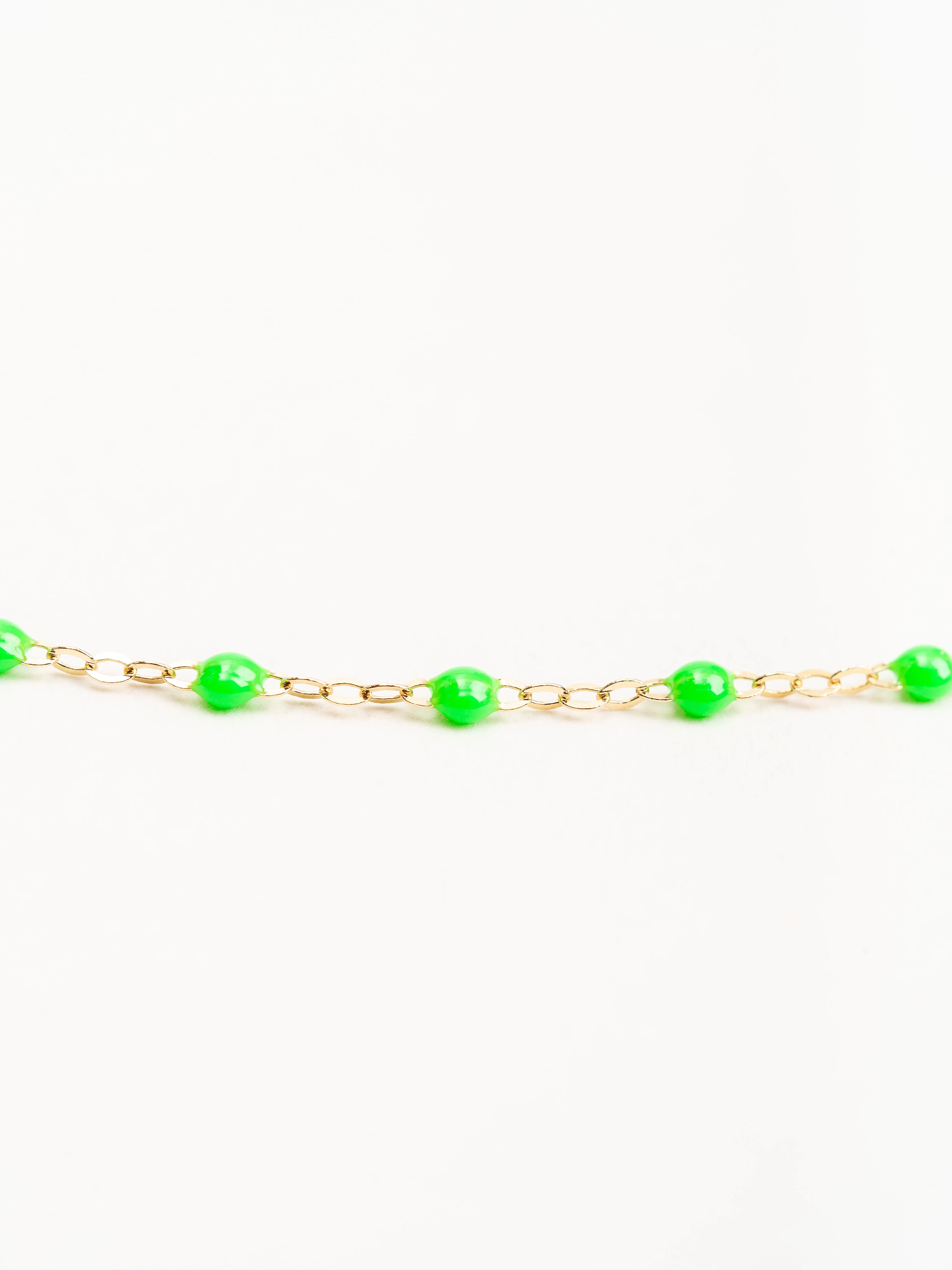 vert bead necklace - yellow gold - Image 4