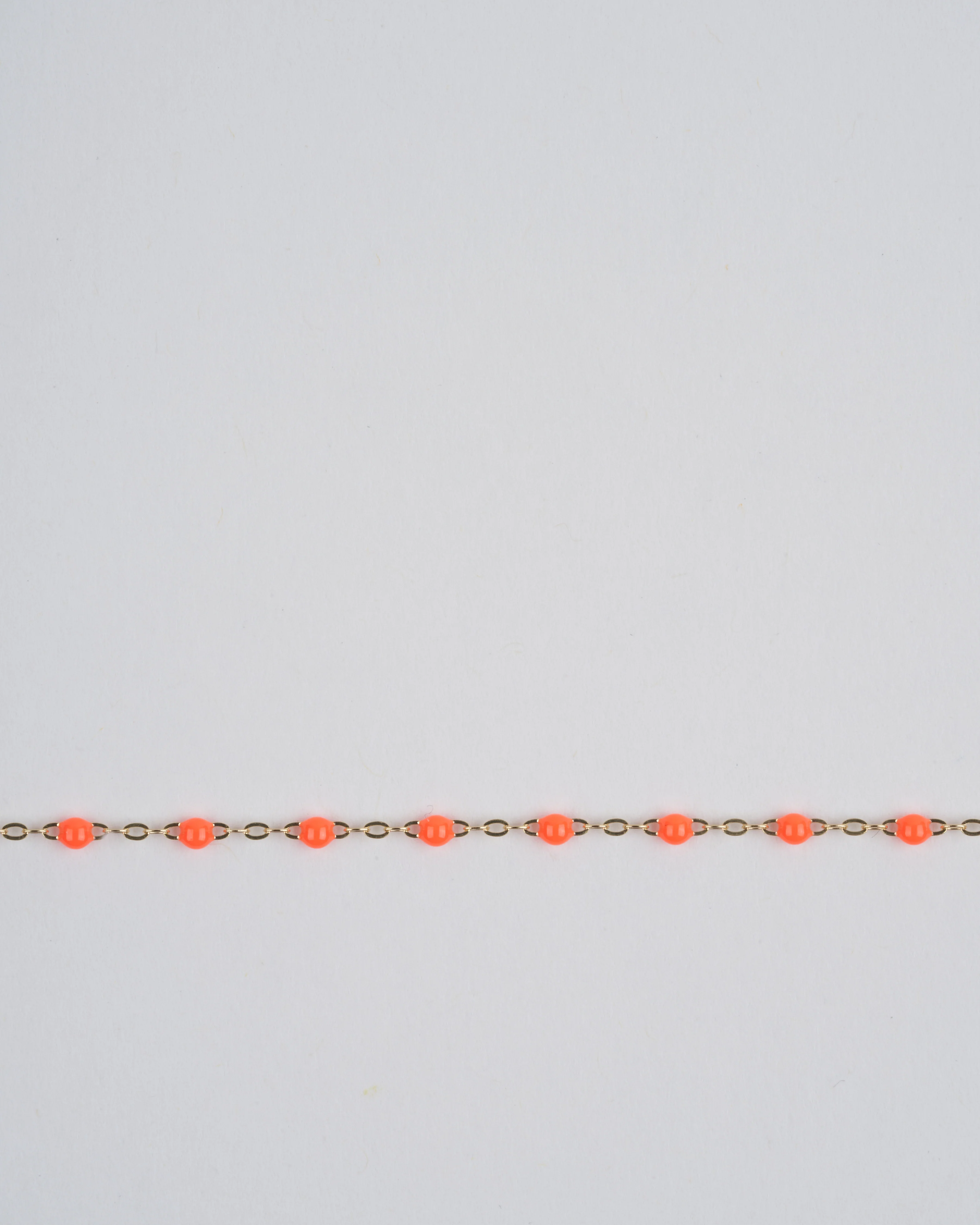 orange bead bracelet - yellow gold - Image 2