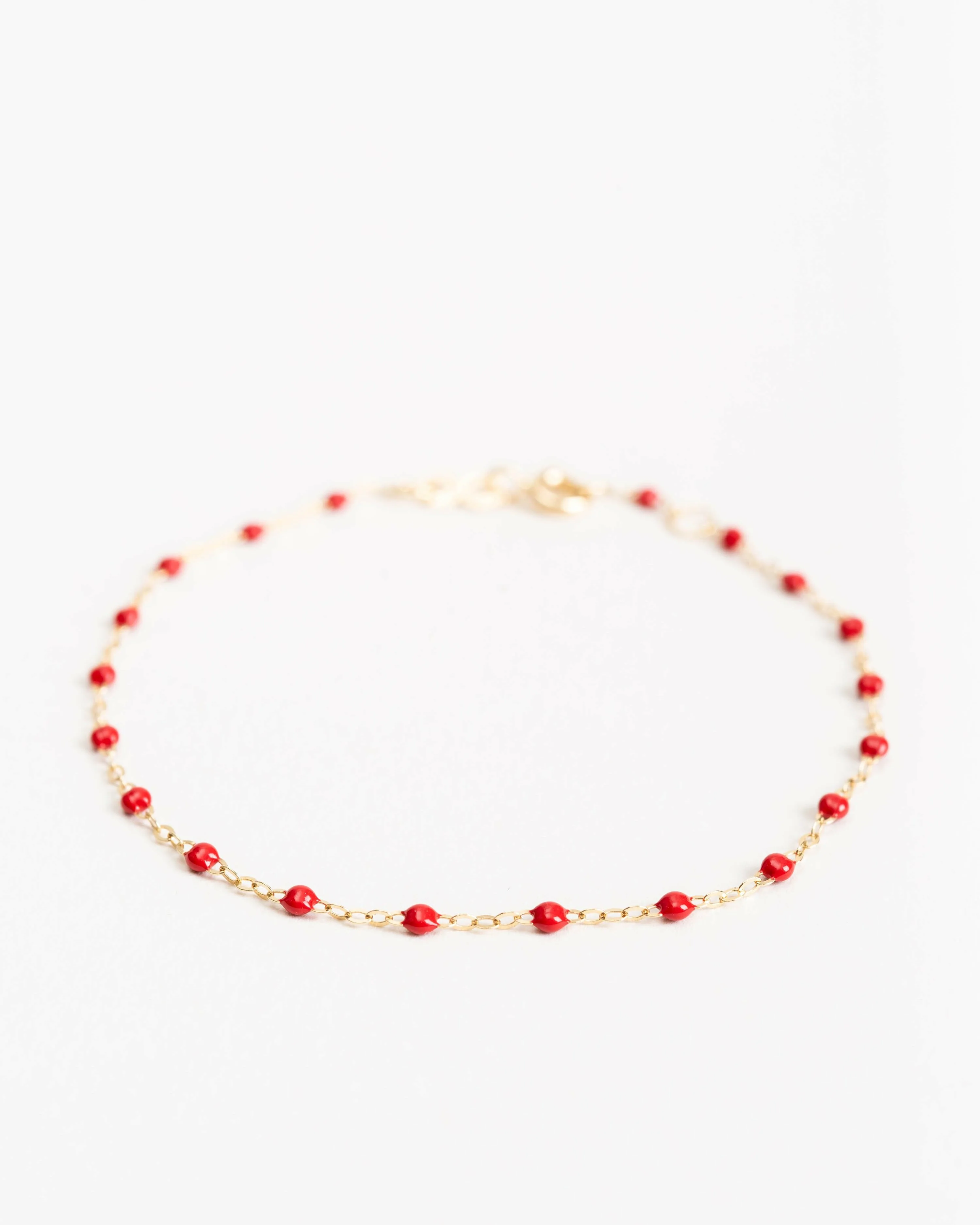 poppy bead bracelet - yellow gold