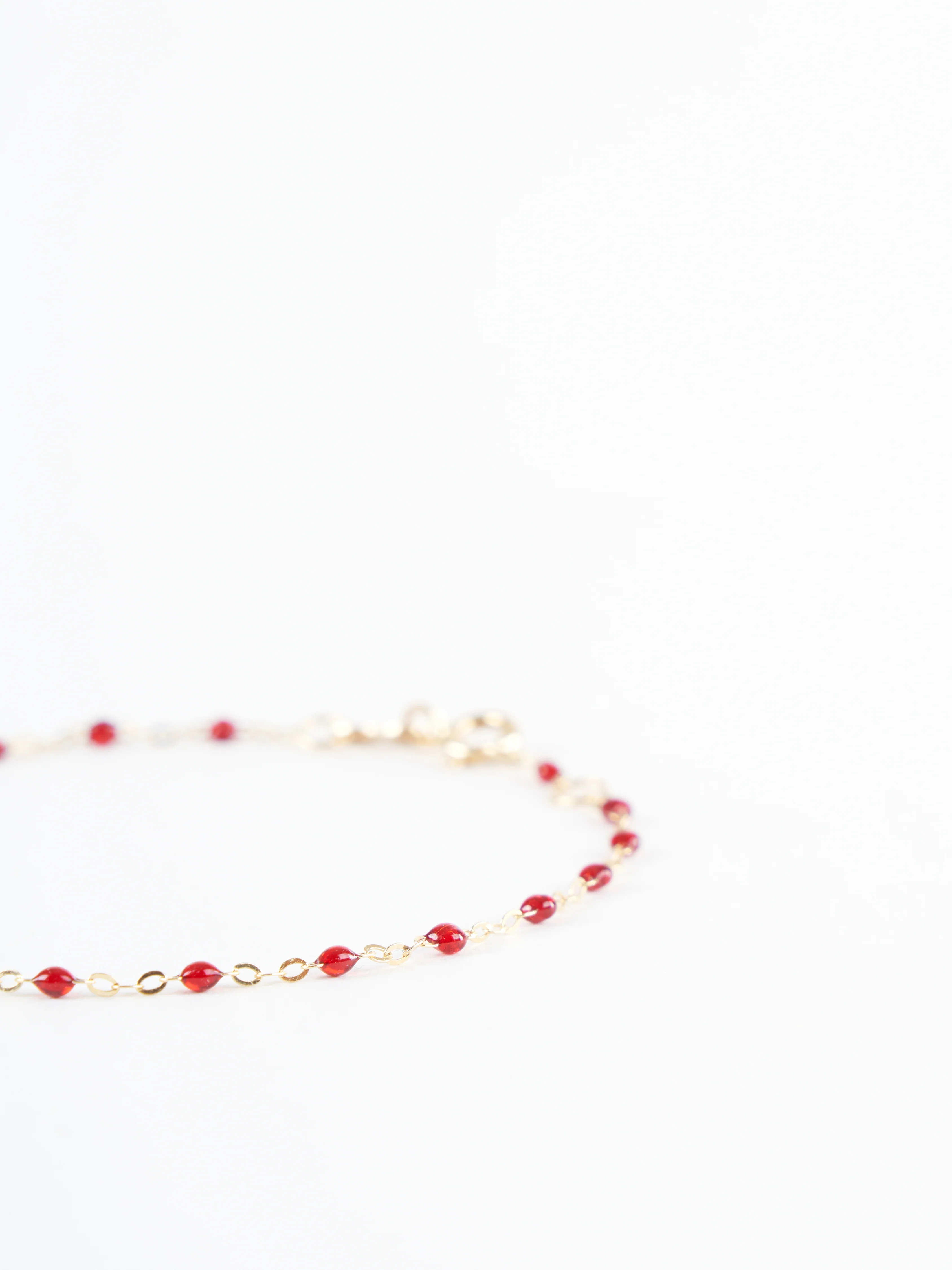 cherry bead bracelet - yellow gold - Image 2