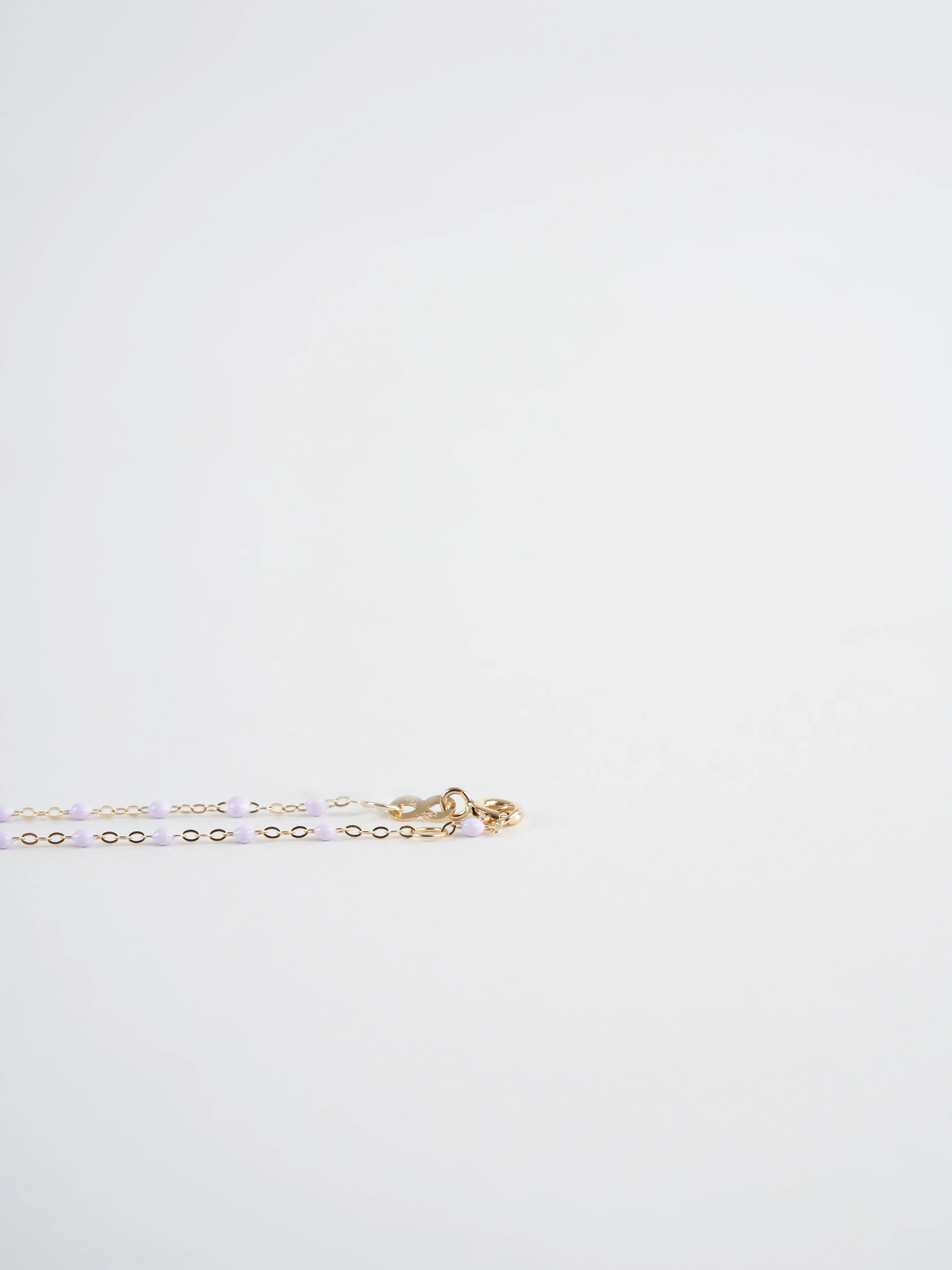 lilac bead bracelet - yellow gold - Image 3
