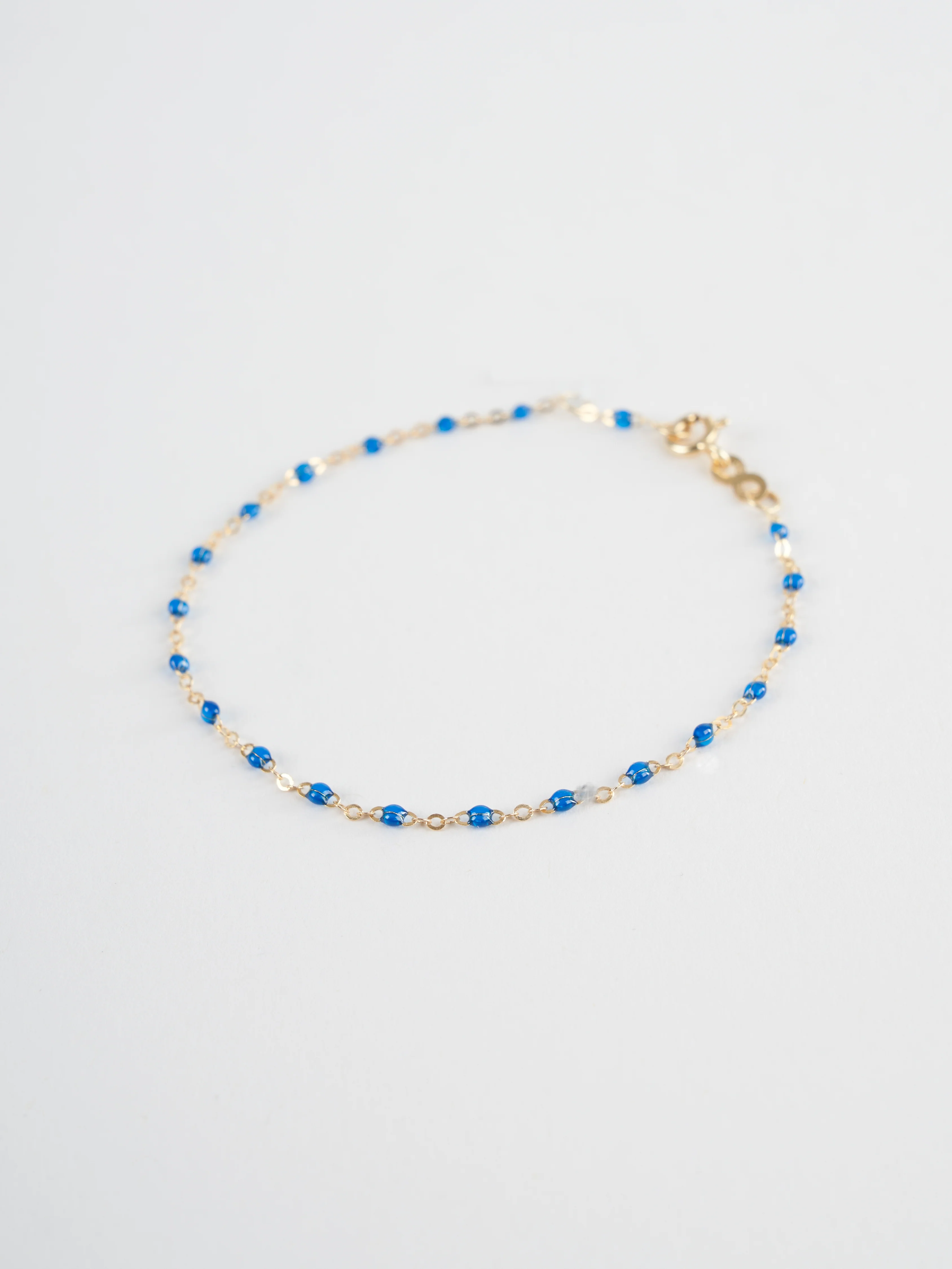 sapphire bead bracelet - yellow gold