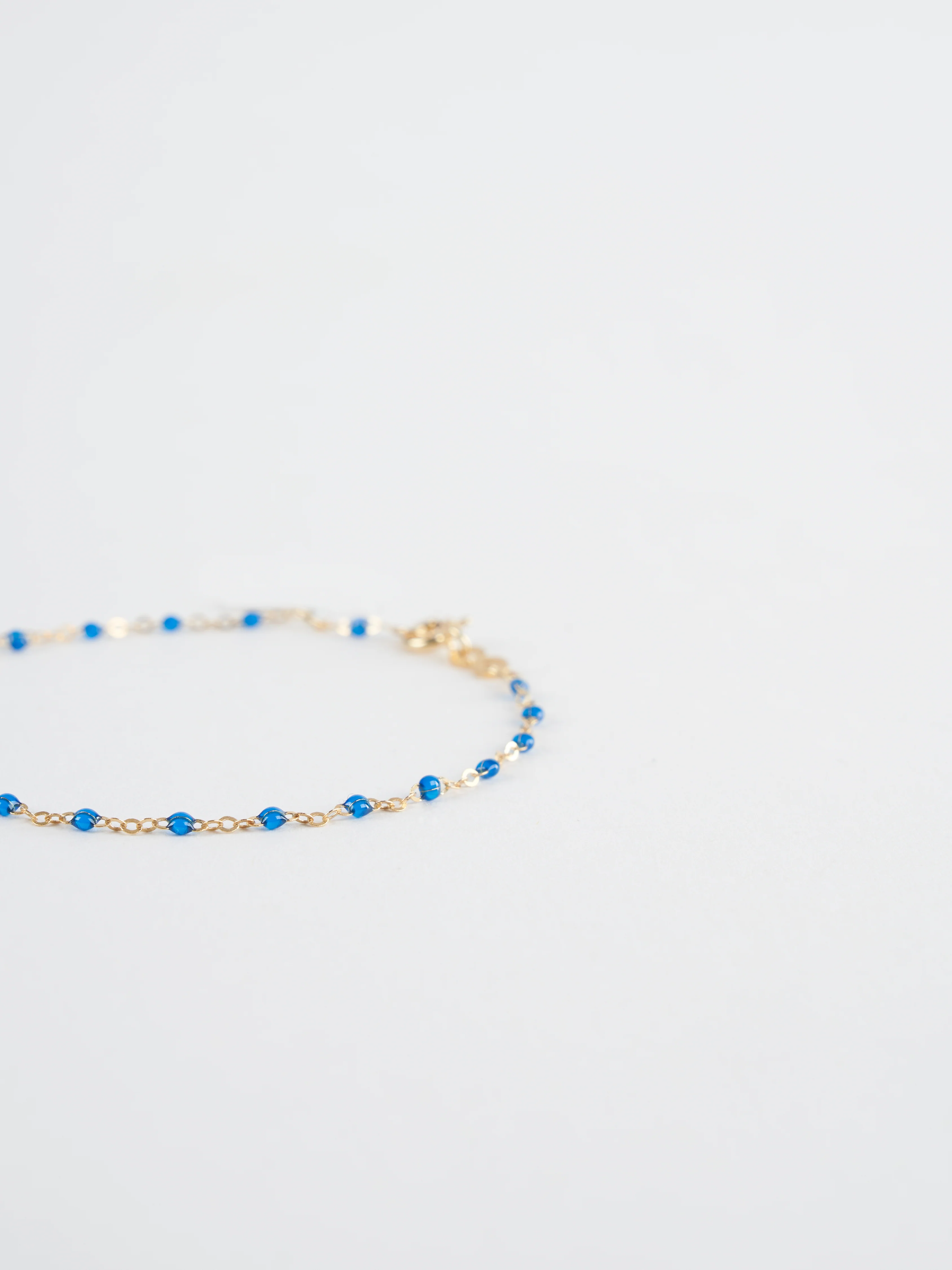 sapphire bead bracelet - yellow gold - Image 2