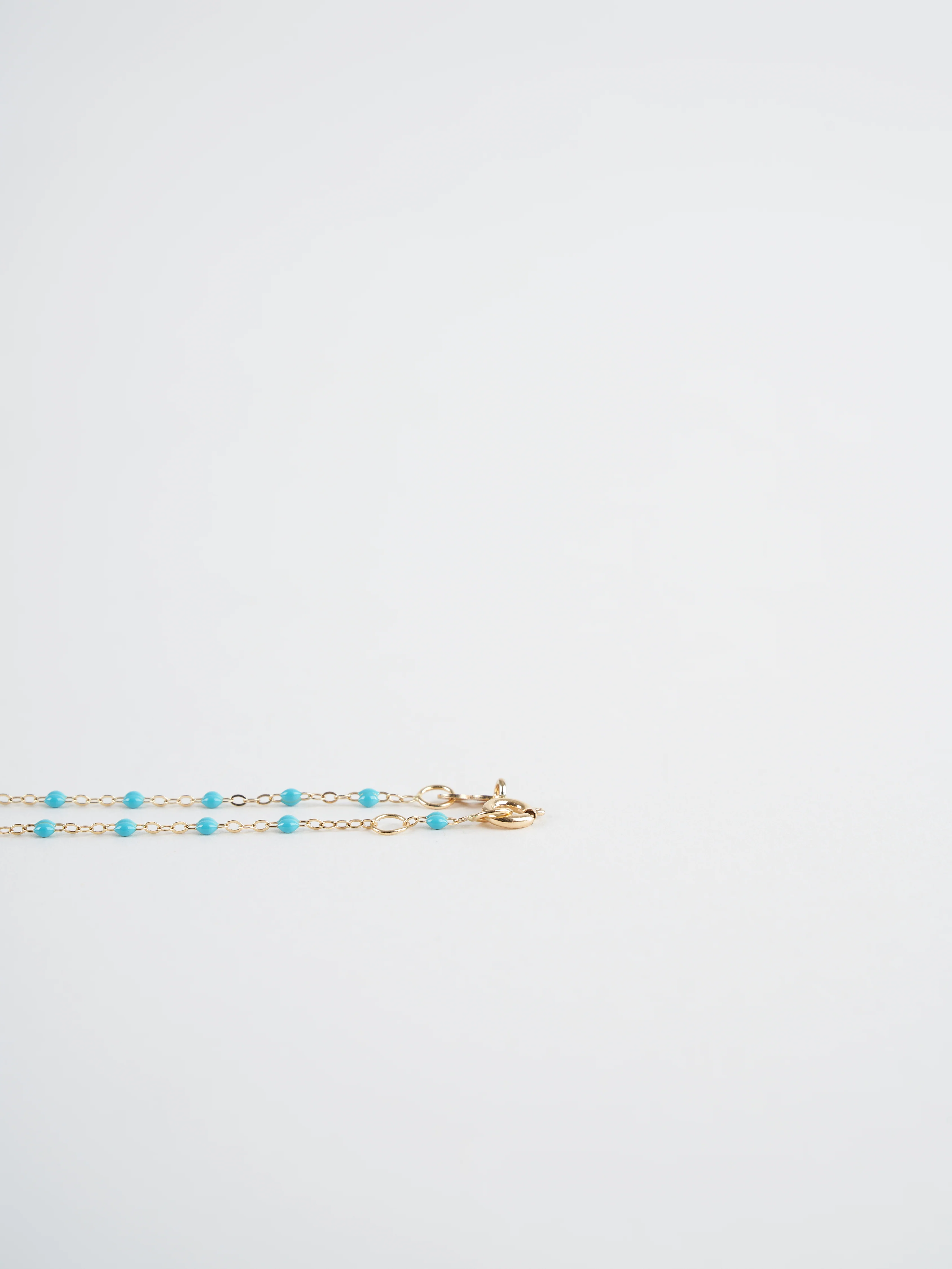 turquoise bead bracelet - yellow gold - Image 3