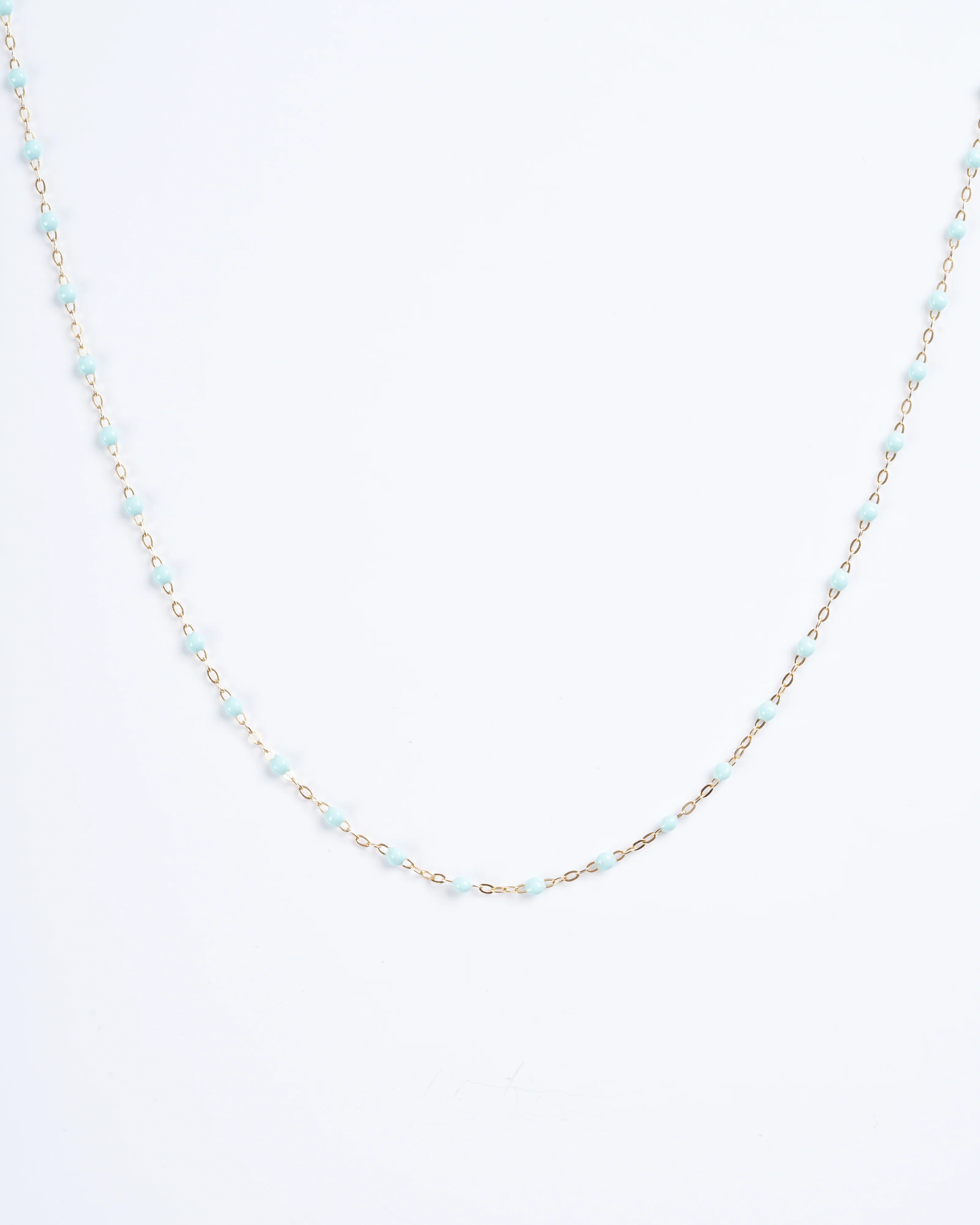 jade bead necklace- yellow gold