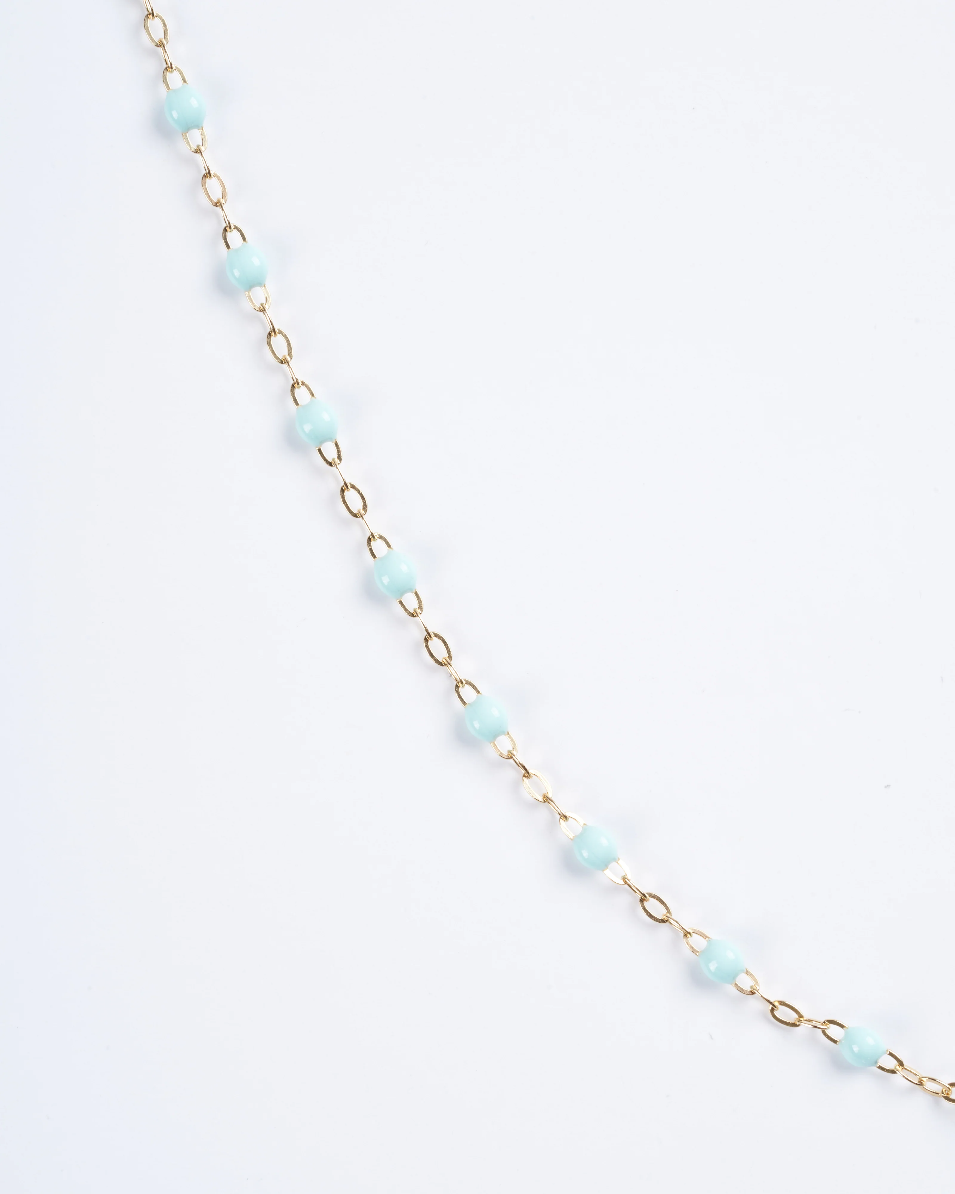 jade bead necklace- yellow gold - Image 2