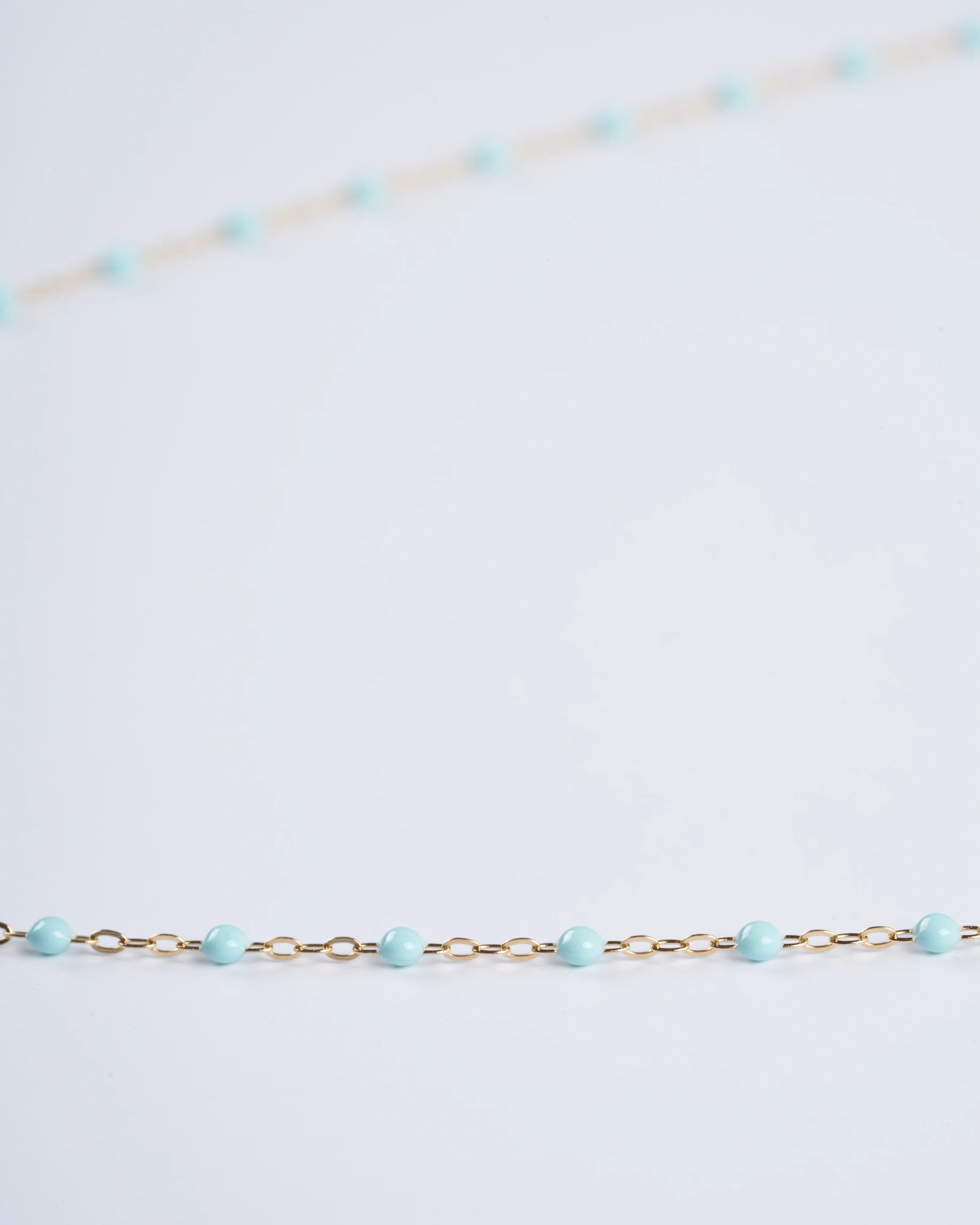jade bead necklace- yellow gold - Image 4