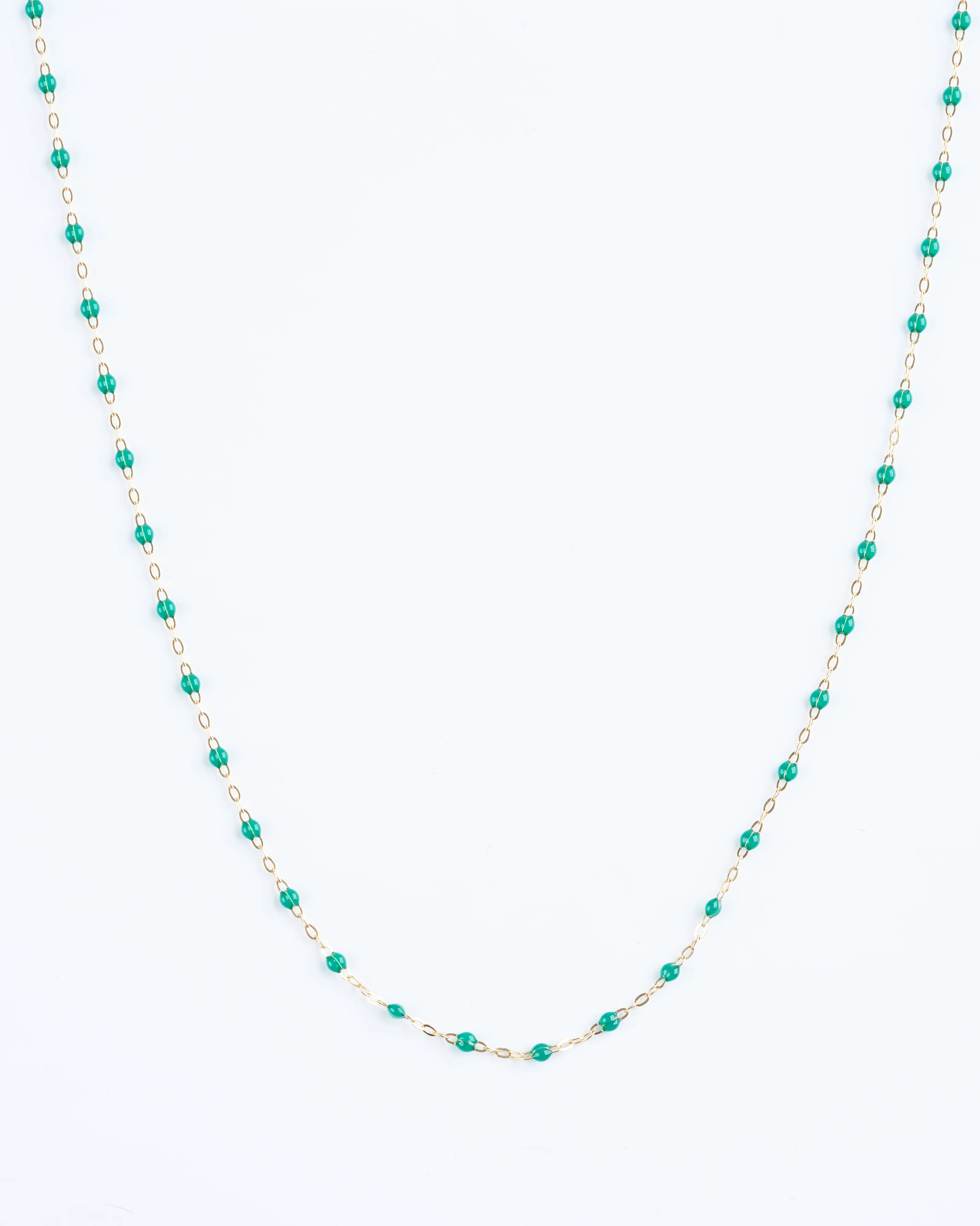 classic gigi yellow gold necklace - emerald - Image 2
