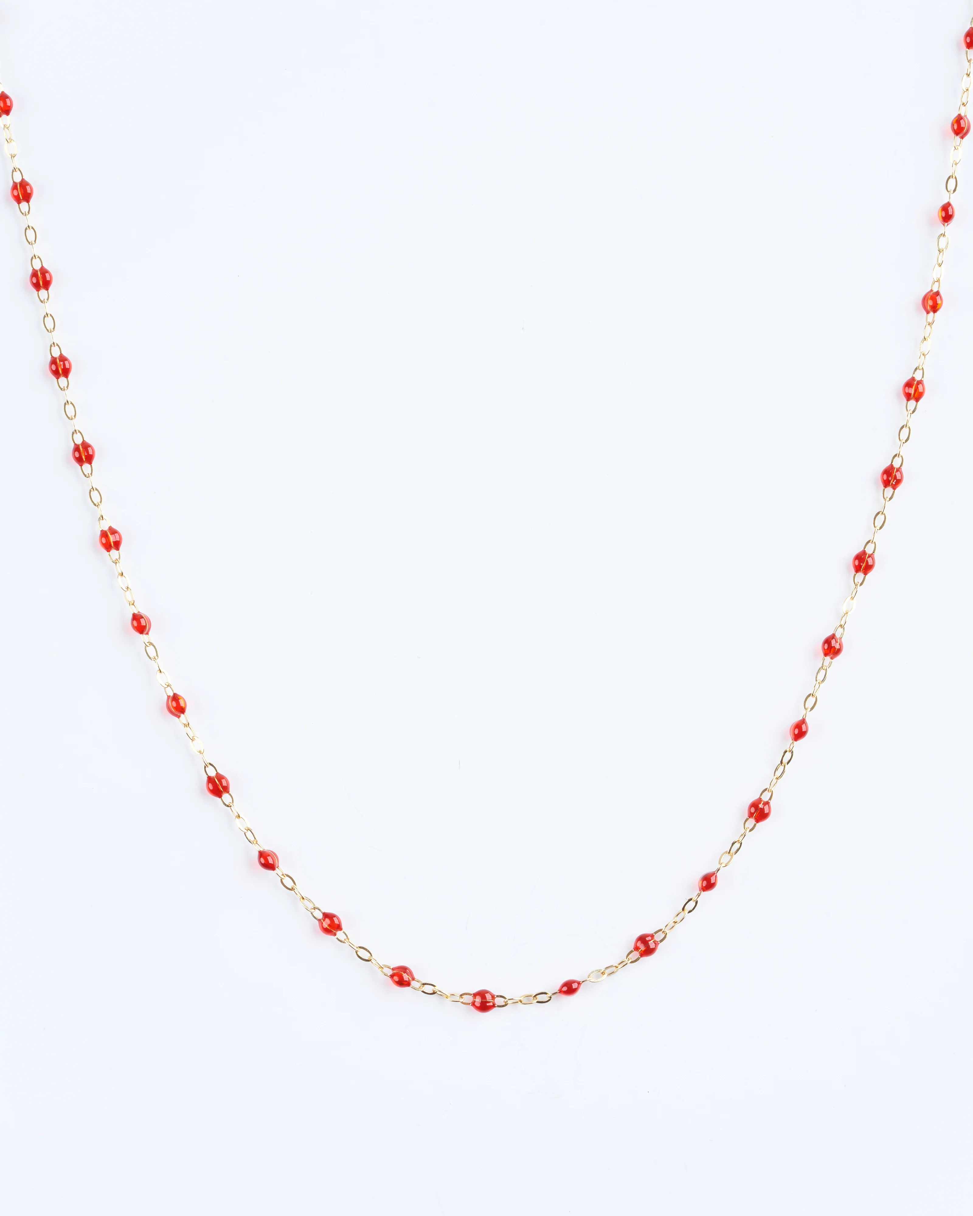 classic gigi yellow gold necklace 16.5" with ruby - gold
