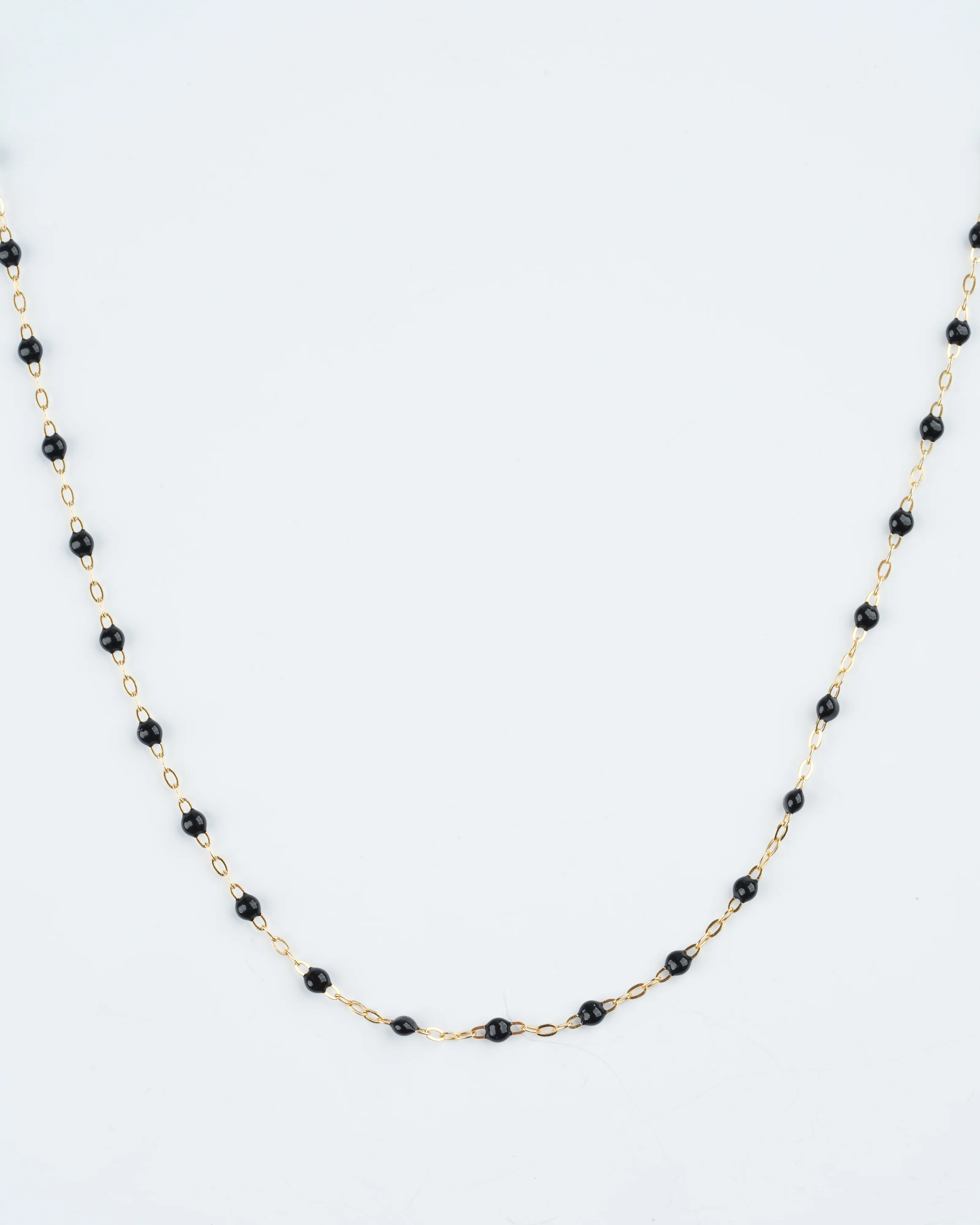classic gigi yellow gold necklace 19.7" with black - gold