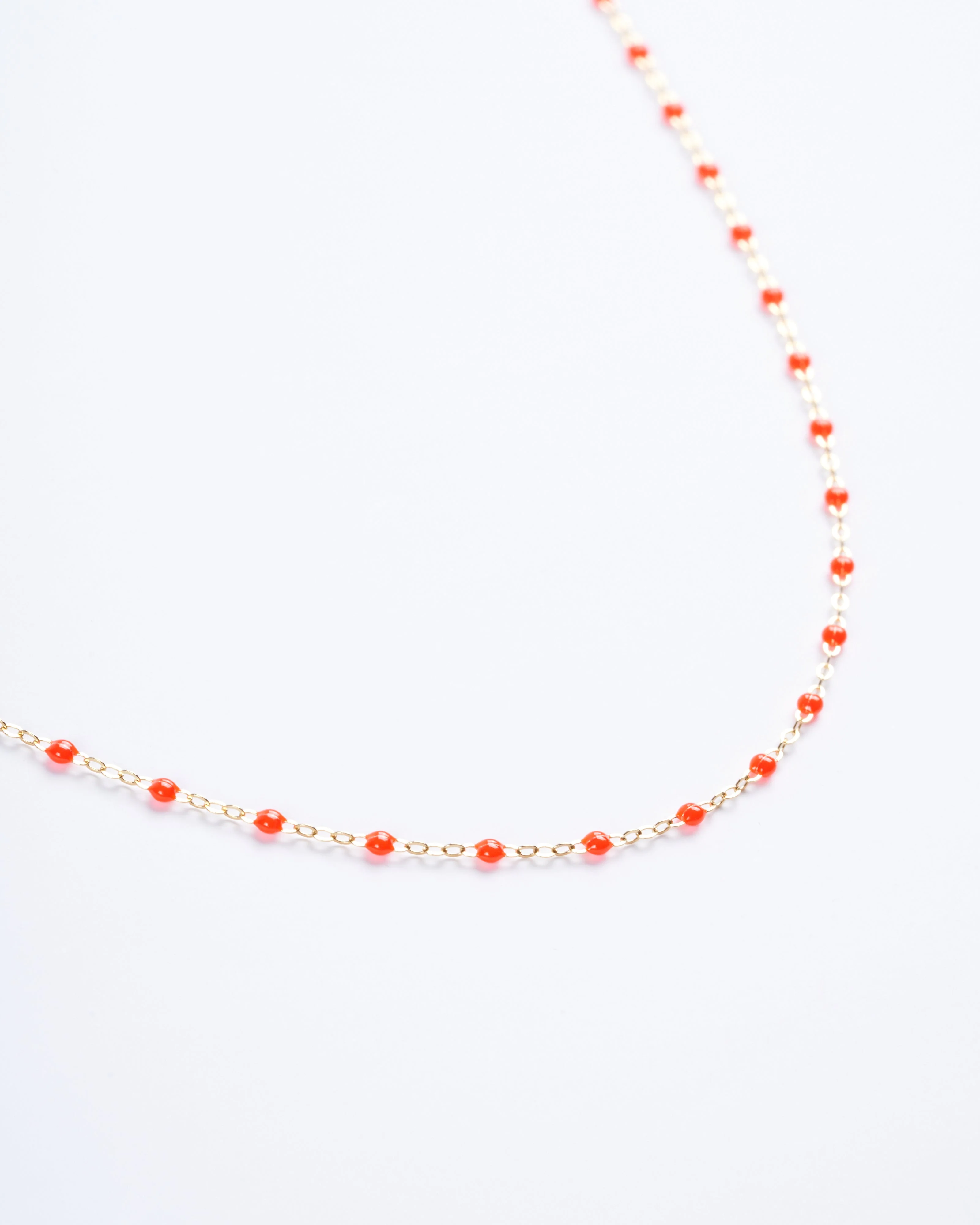 classic gigi yellow gold necklace - coral - Image 4