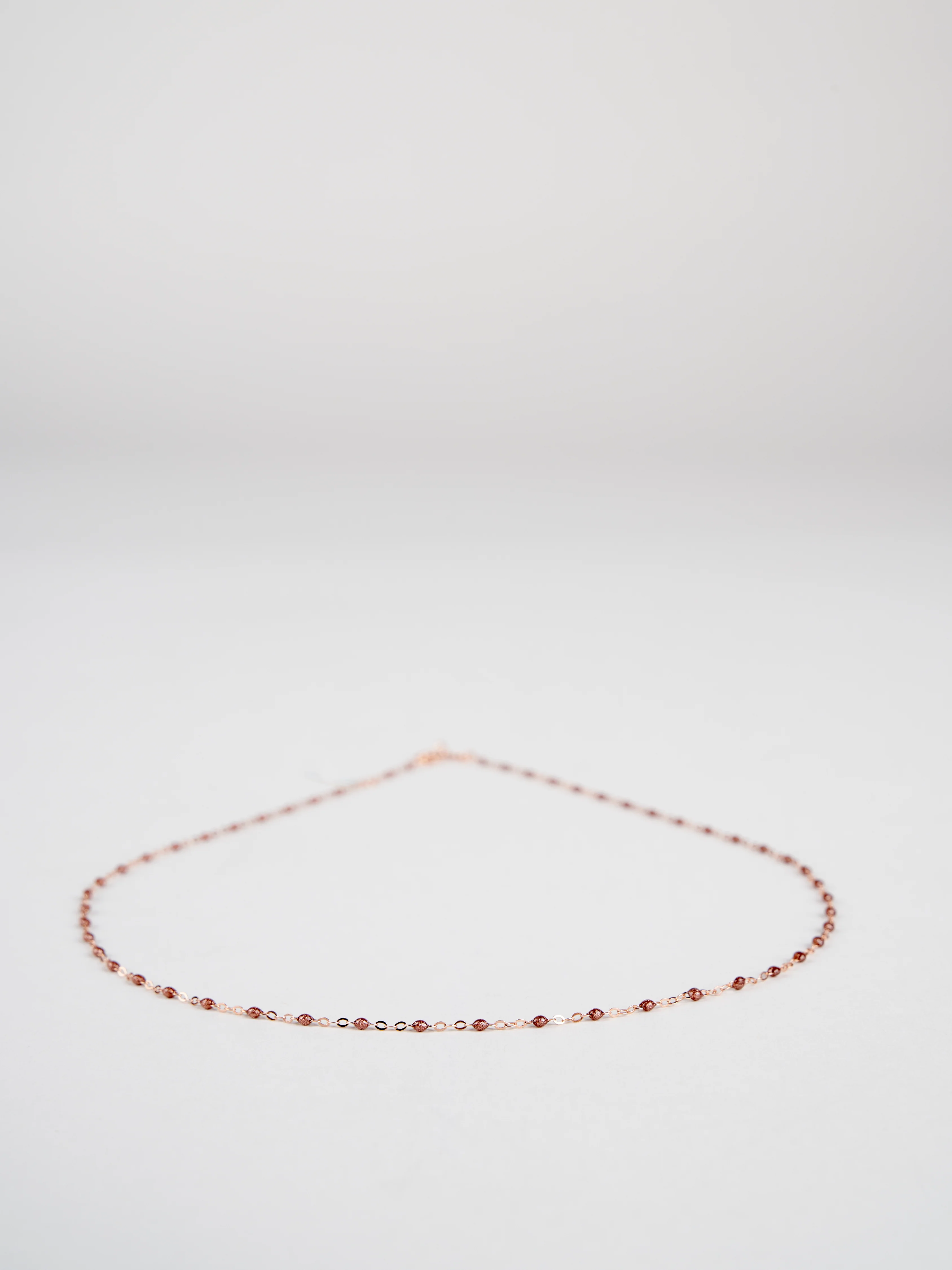 copper bead necklace - rose gold - Image 2
