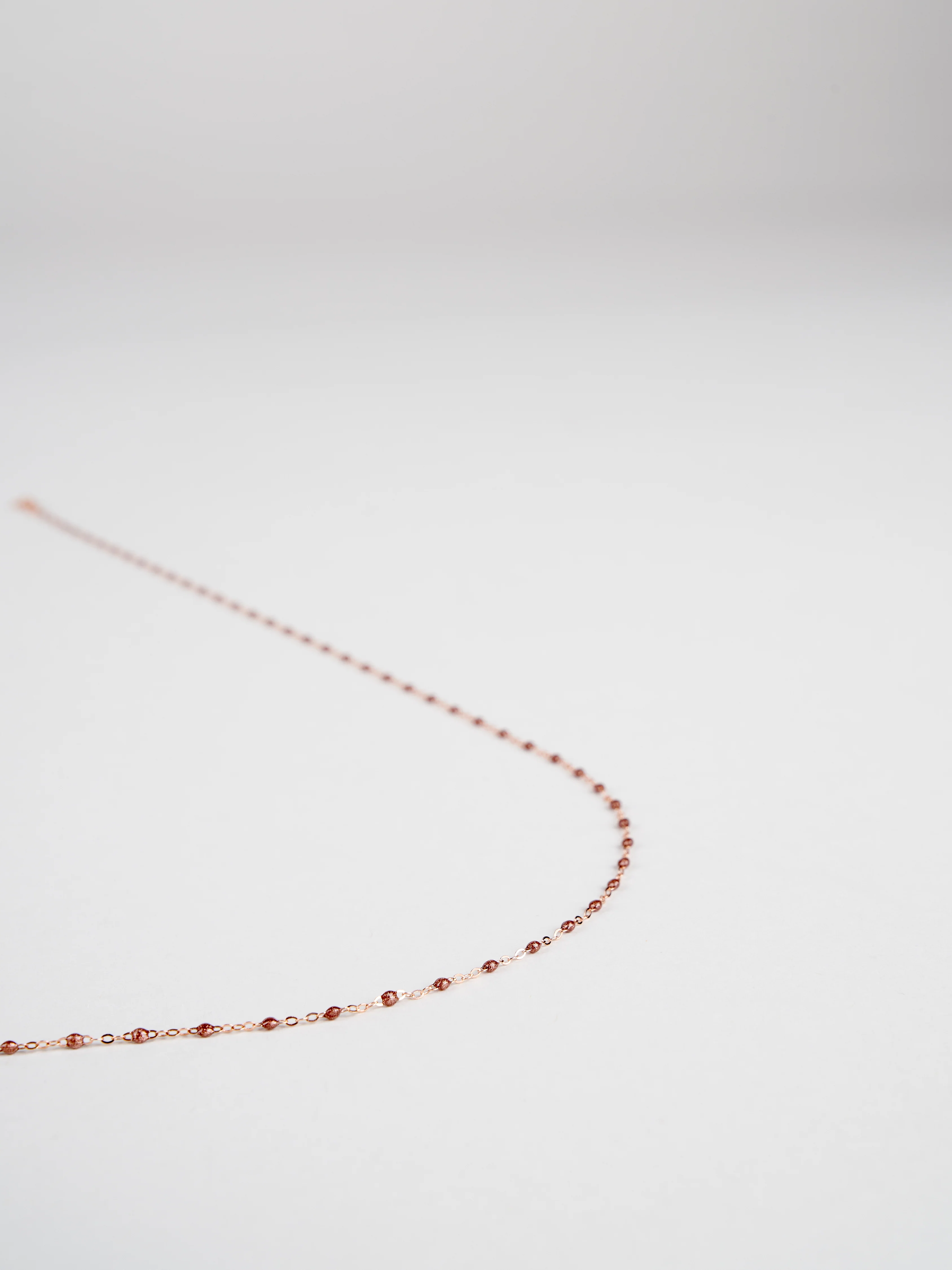 copper bead necklace - rose gold - Image 3