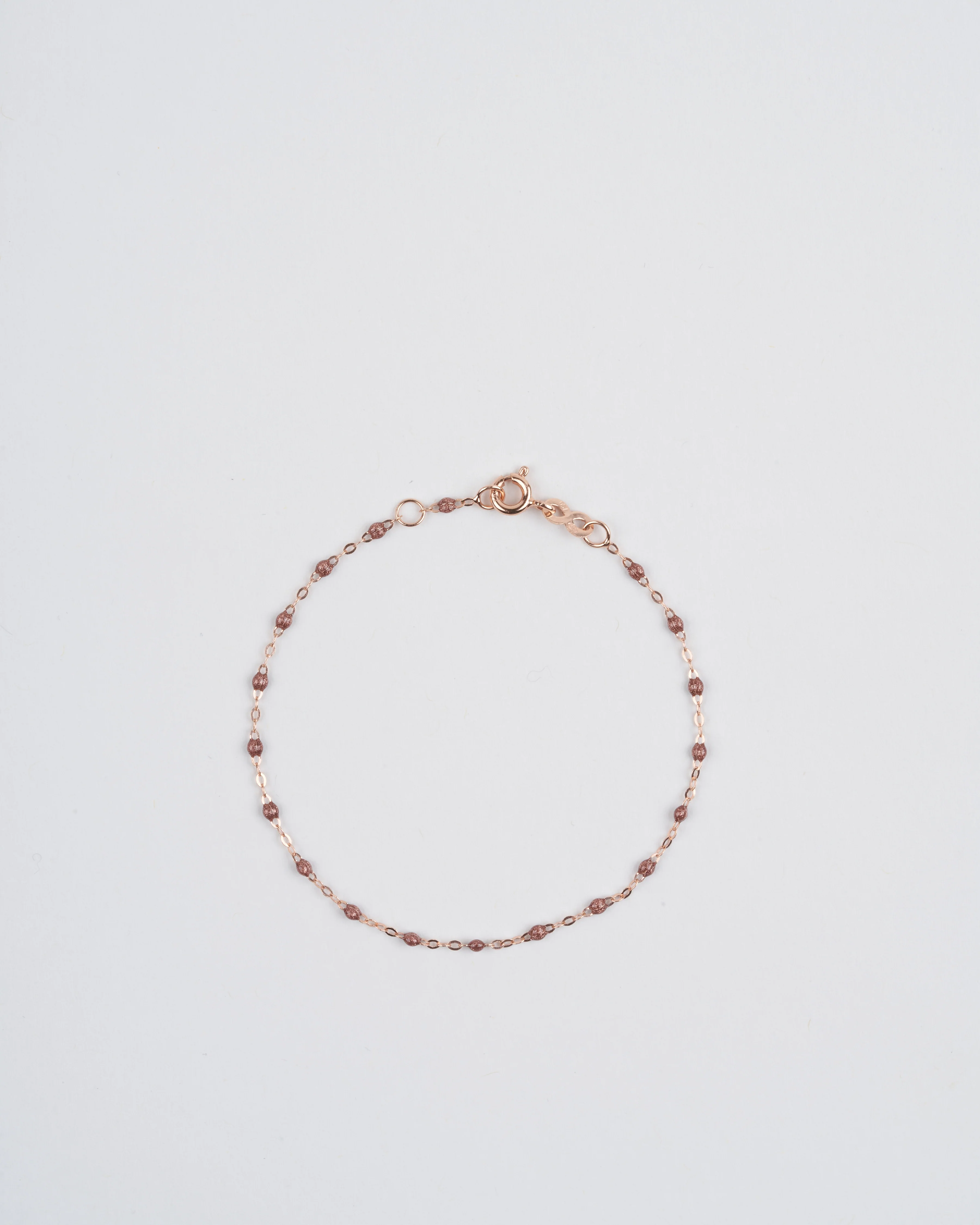 copper bead bracelet - rose gold