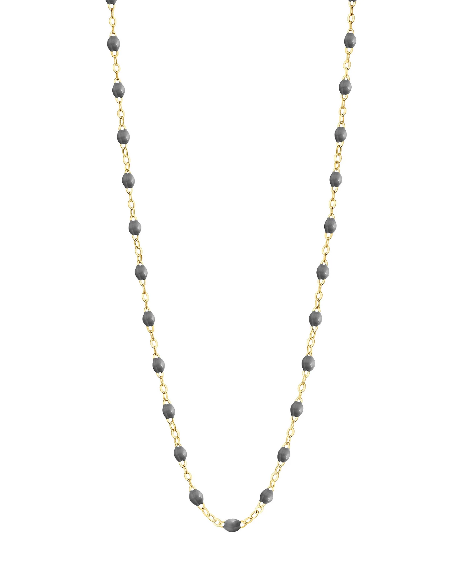 classic gigi yellow gold necklace - grey