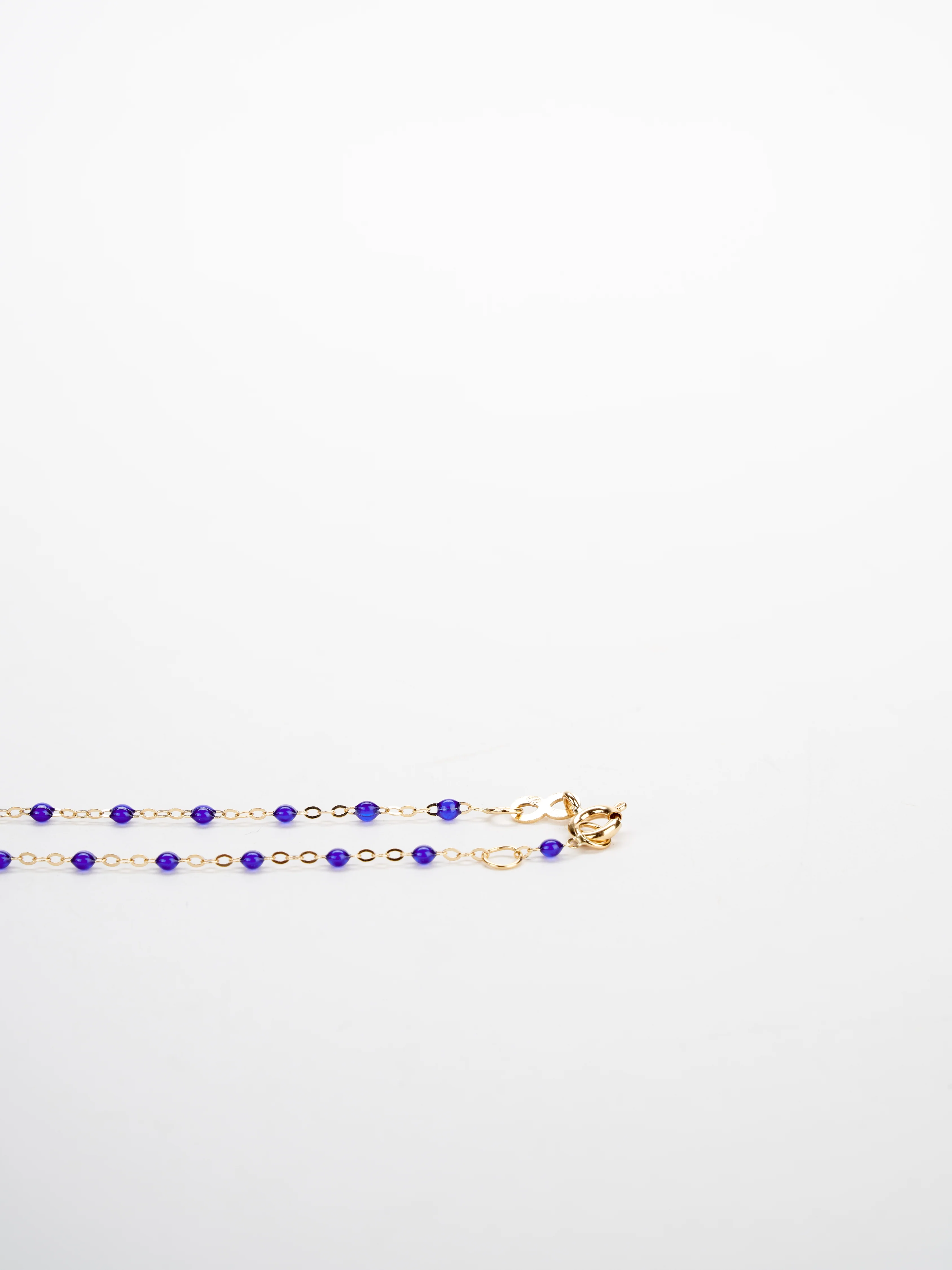 lapis bead bracelet - yellow gold - Image 3
