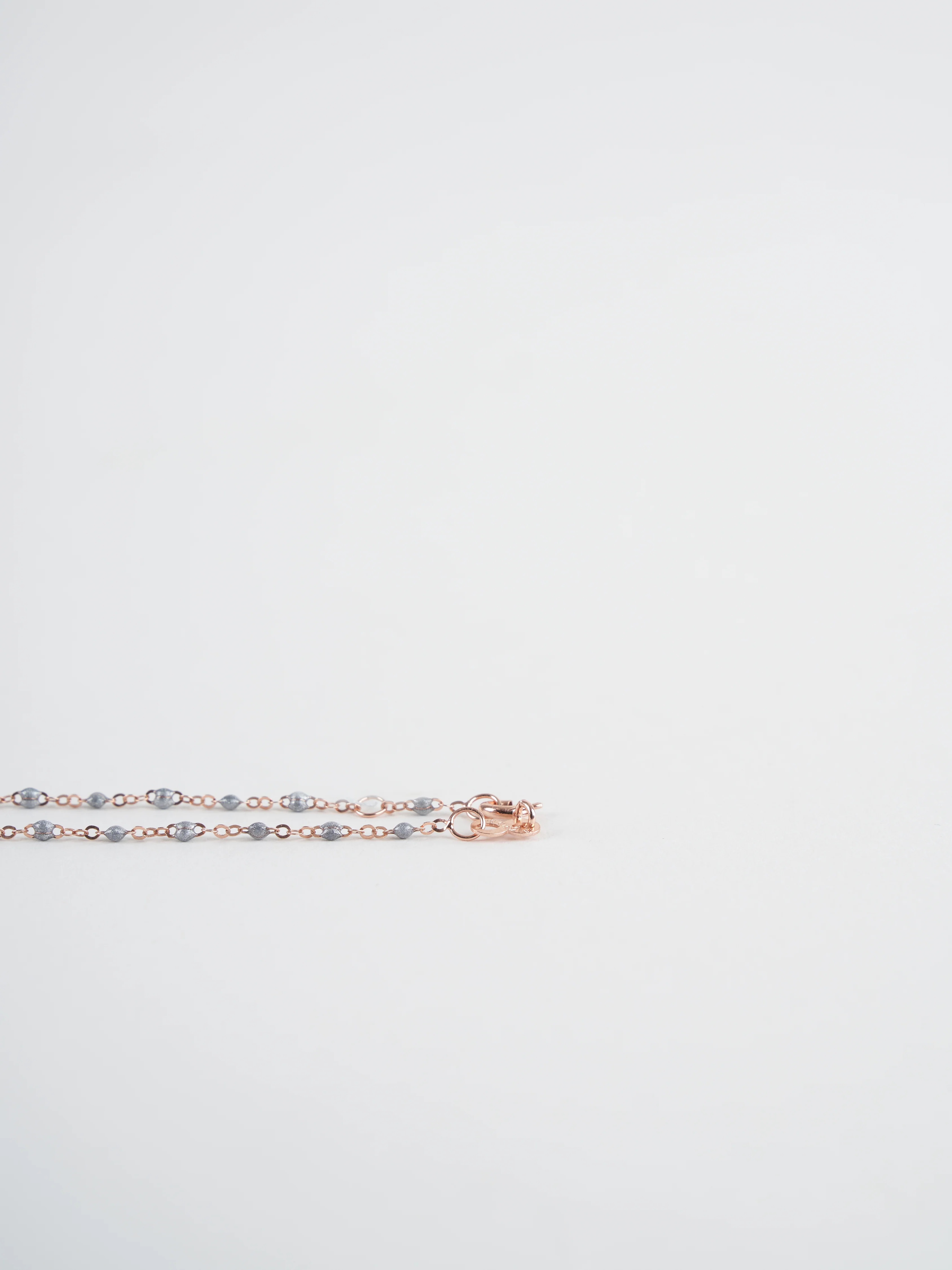 silver bead bracelet - rose gold - Image 3