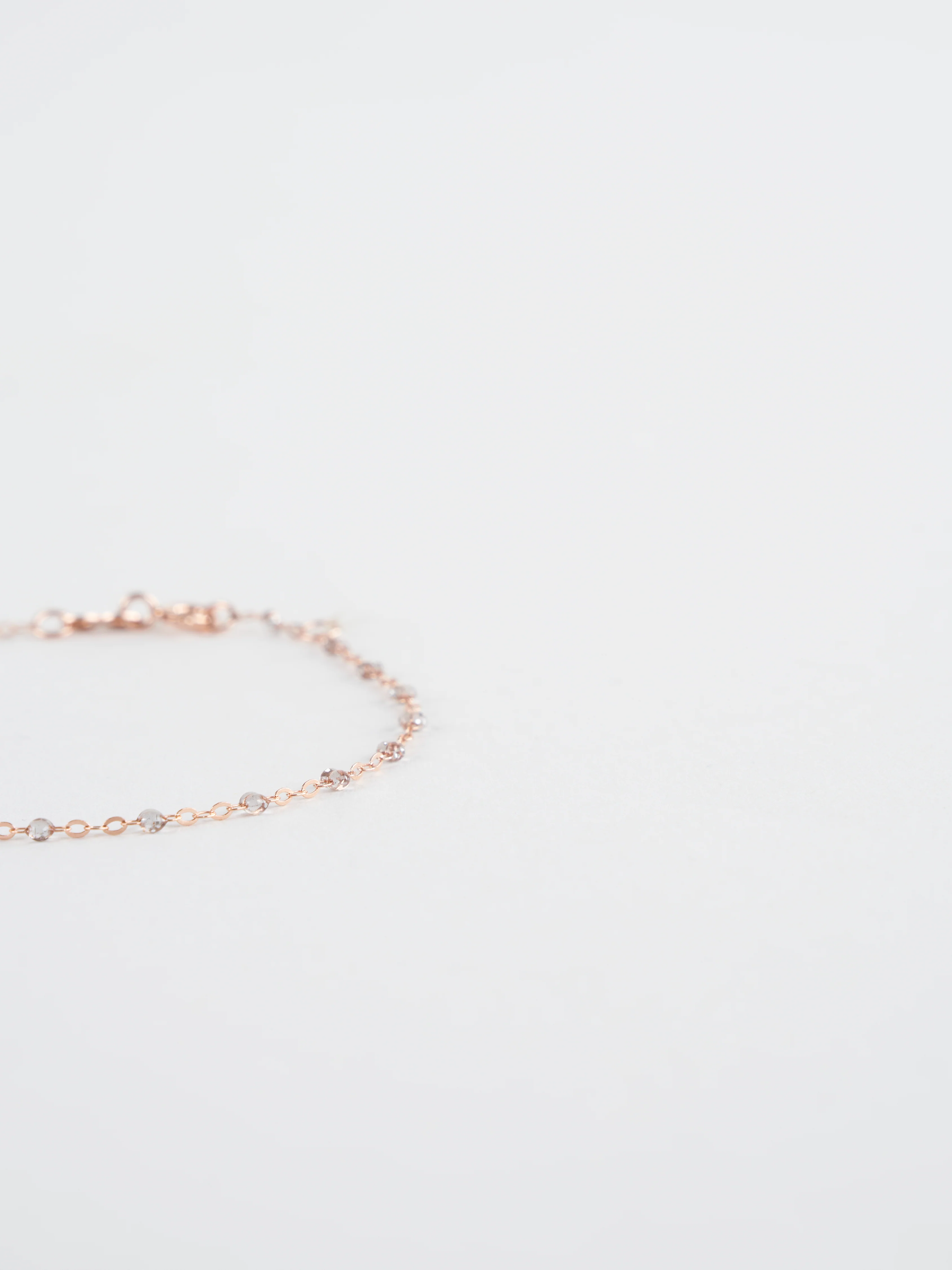 sparkle bead bracelet - rose gold - Image 2