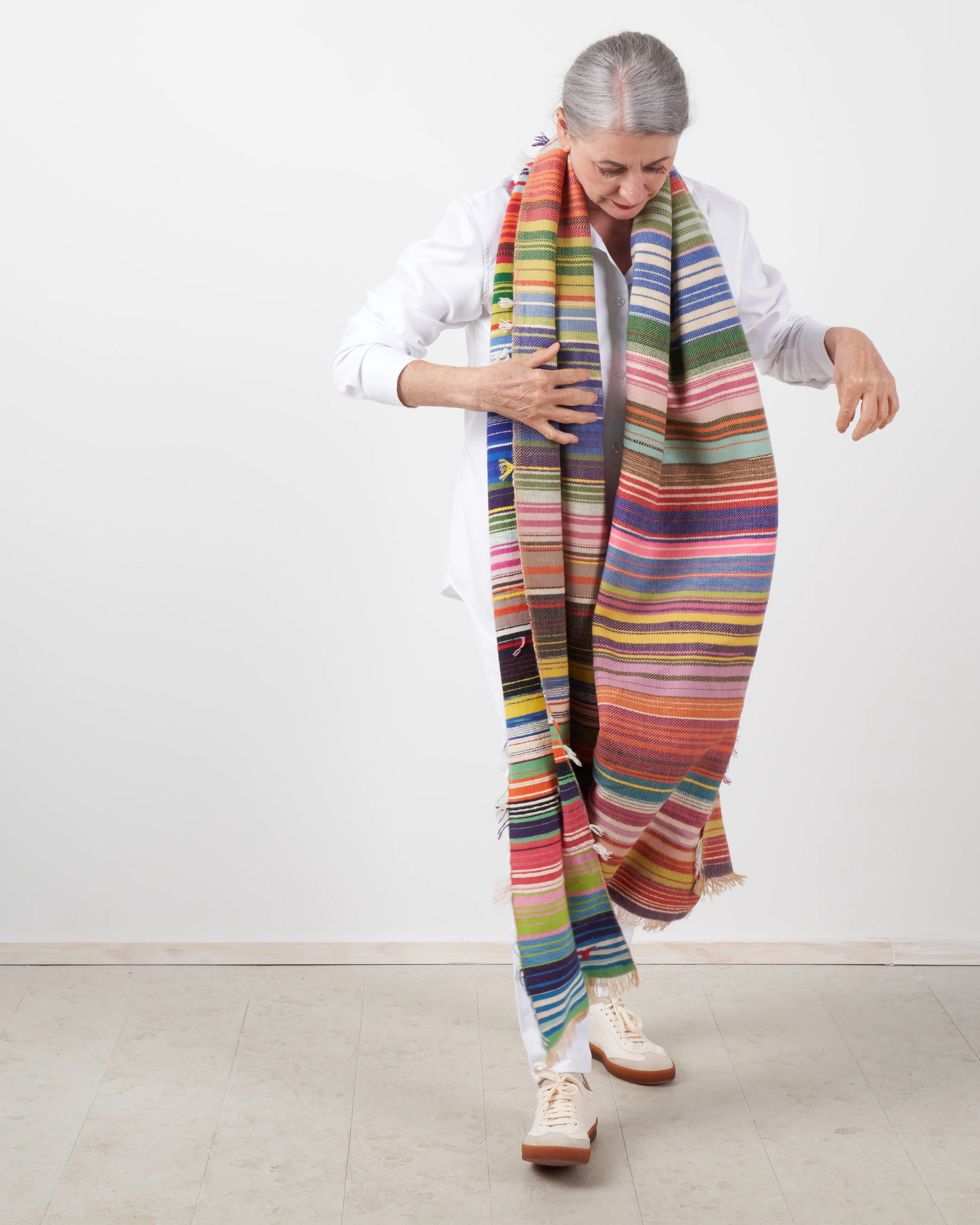 gipsy heavy plaid cashmere scarf - multicolor - Image 2