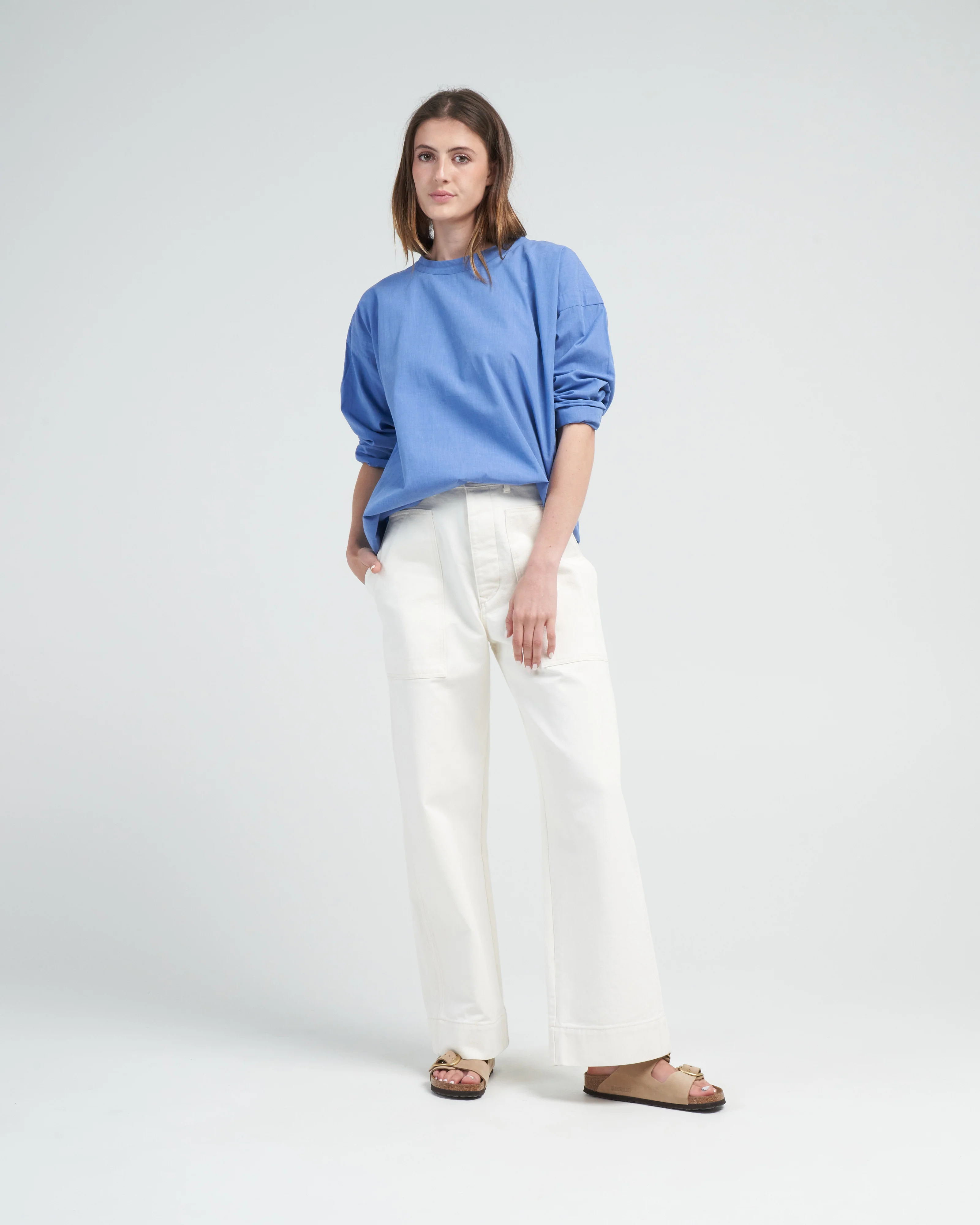 gardener smock long sleeve - blue - Image 2