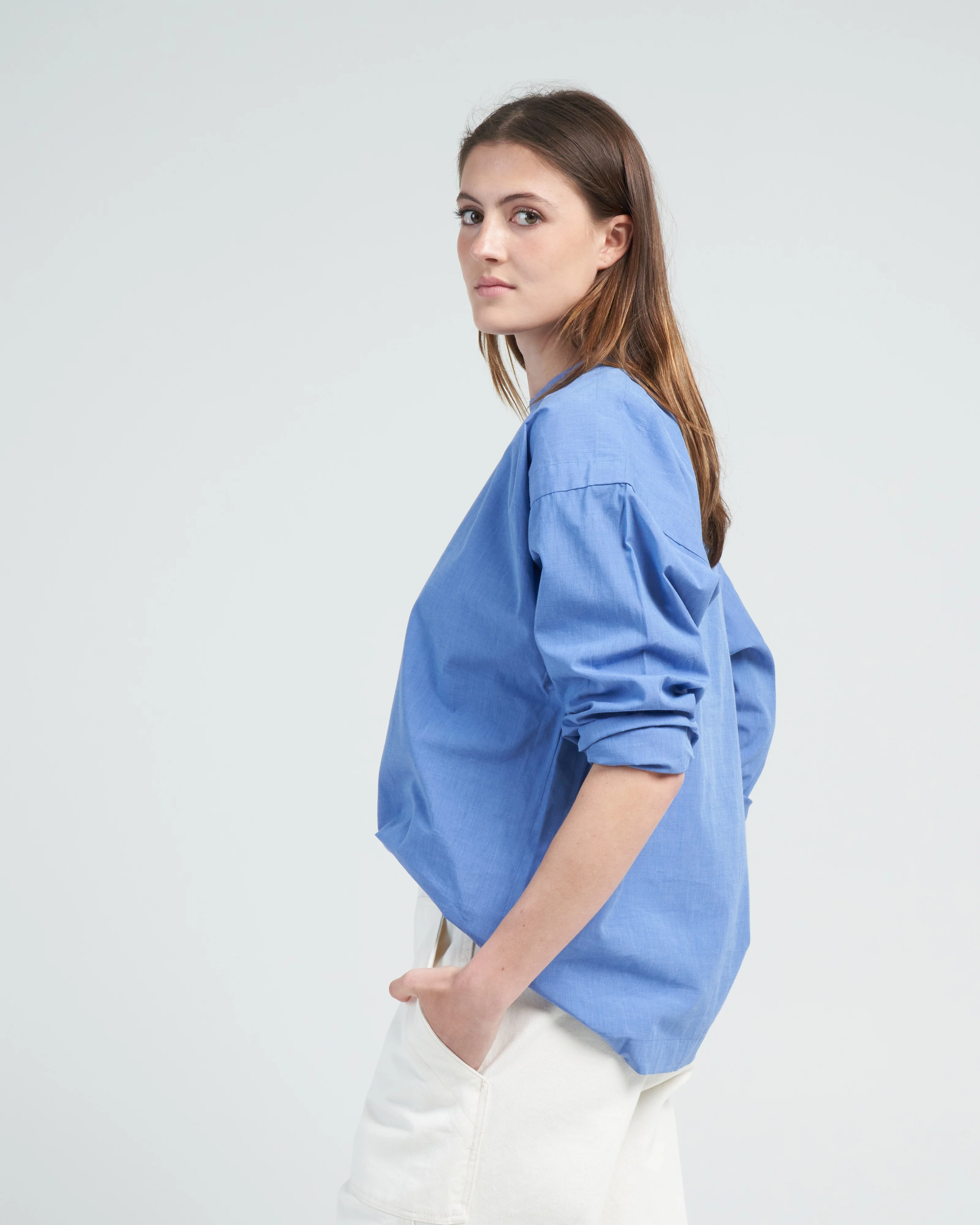 gardener smock long sleeve - blue - Image 3