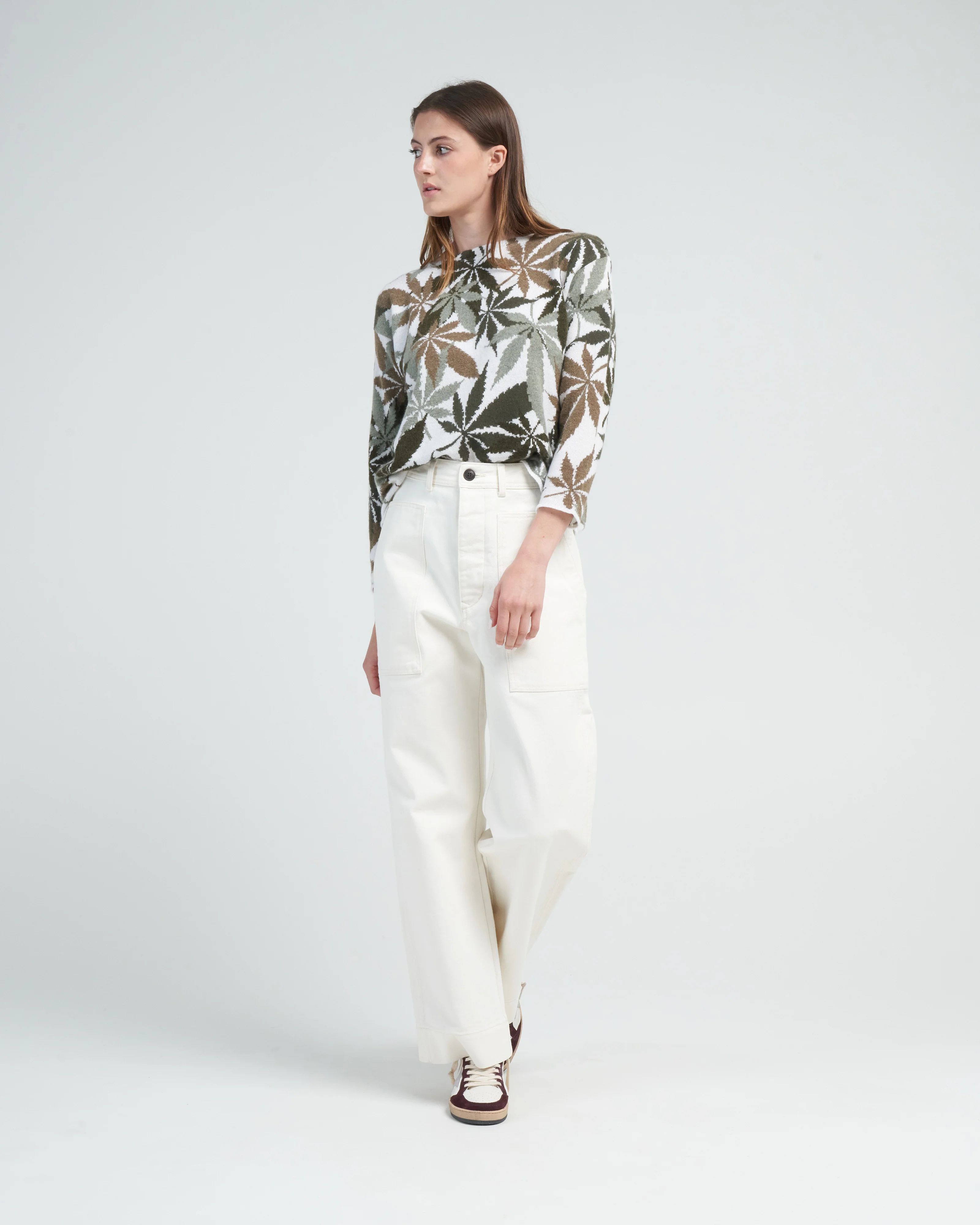 sailor fatigue pants - white denim - Image 2