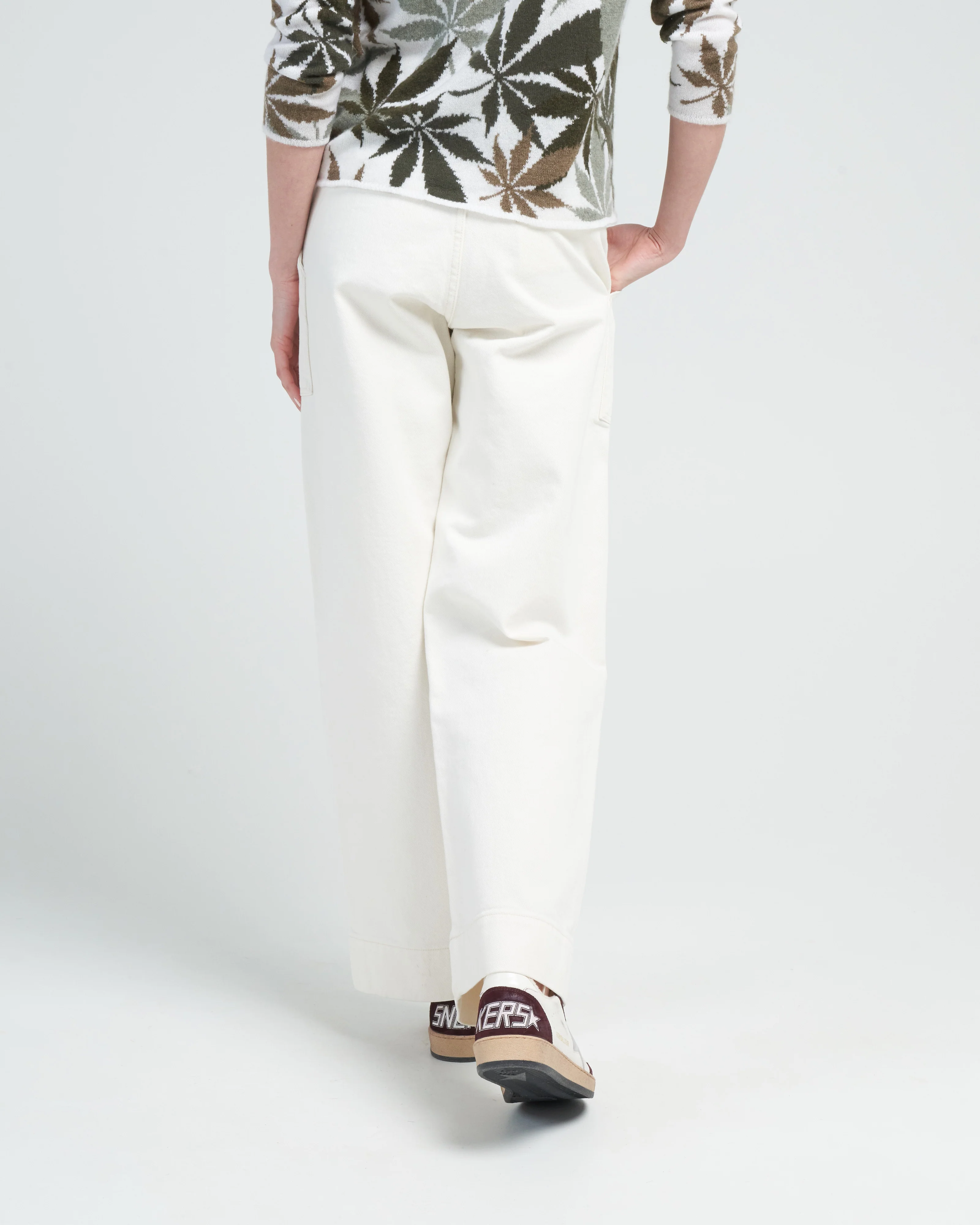 sailor fatigue pants - white denim - Image 4