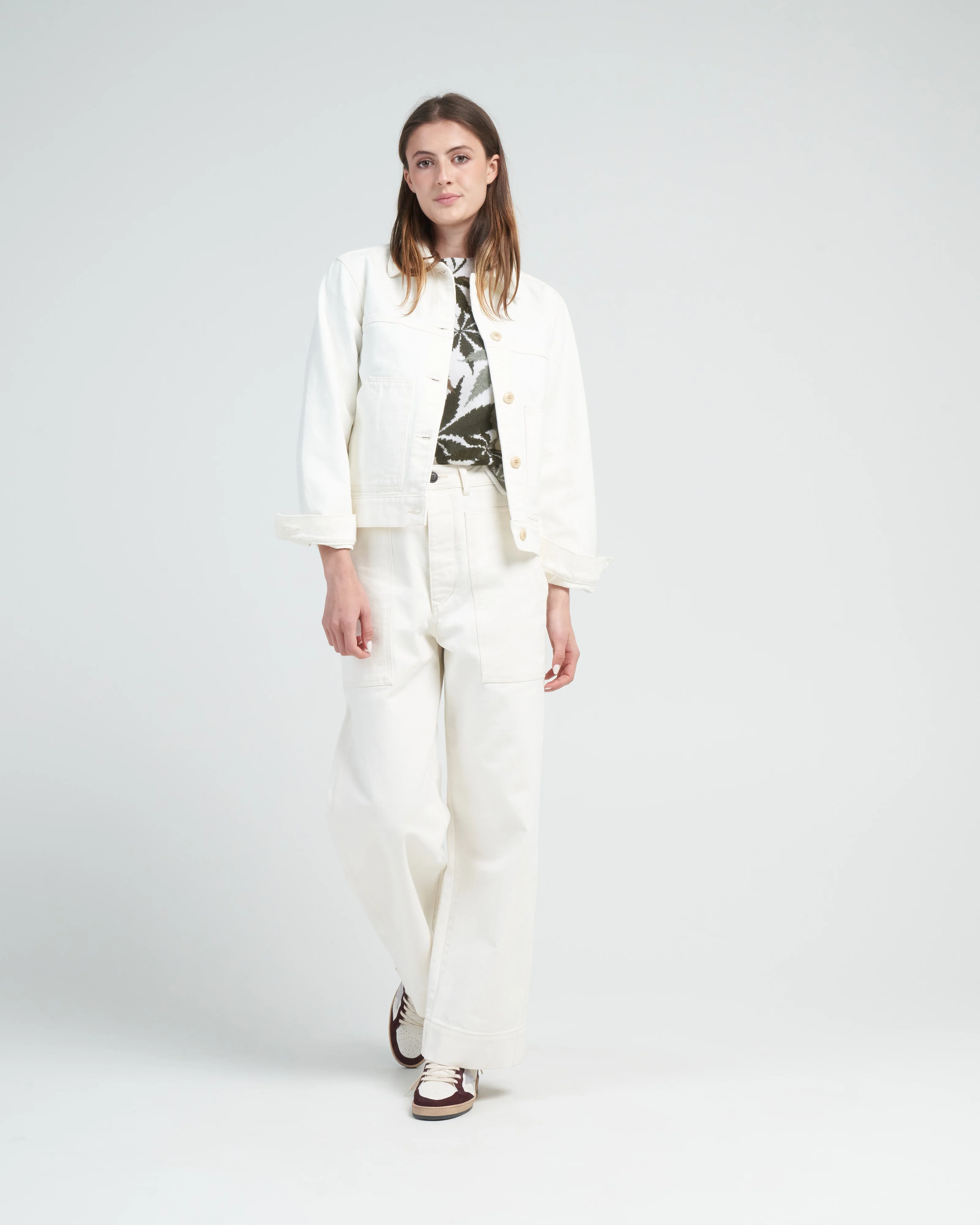 trucker jacket - white denim - Image 2