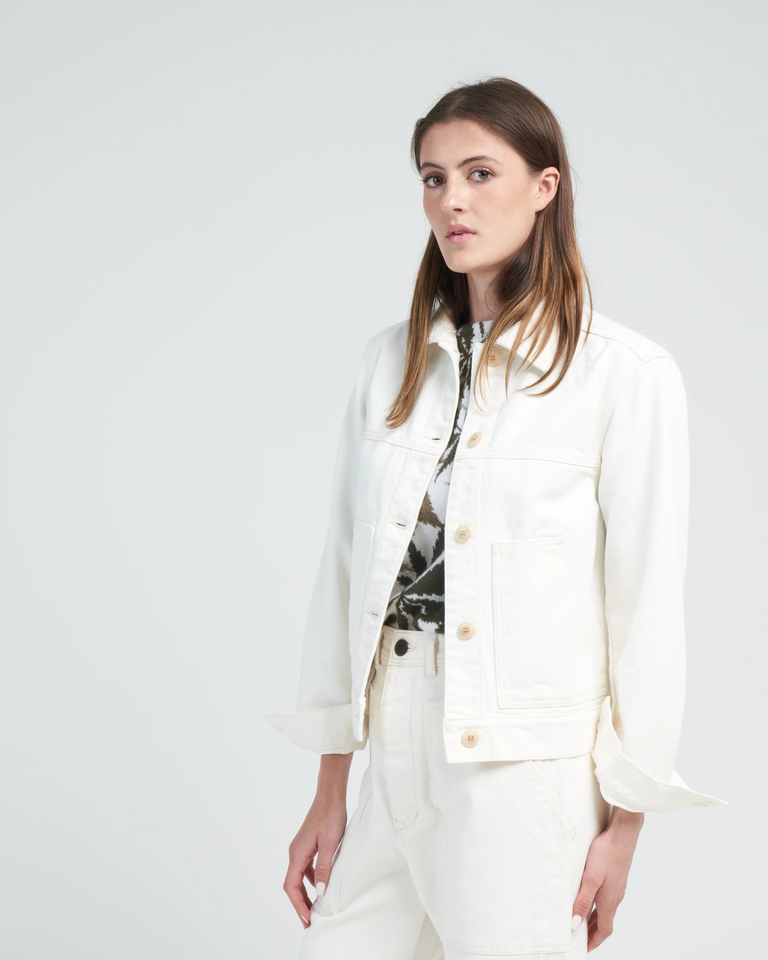 trucker jacket - white denim - Image 3