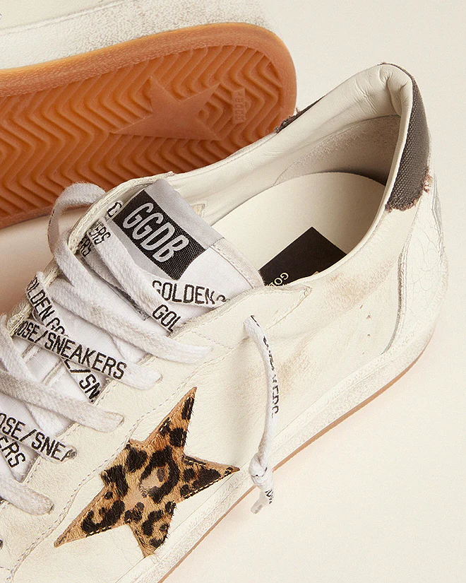 ball star golden leopard horsy star - white/beige brown black leo/ black - Image 3