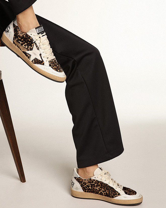 ball star leopard horsy and crack leather with nappa star - leopard/white/silver - Image 2